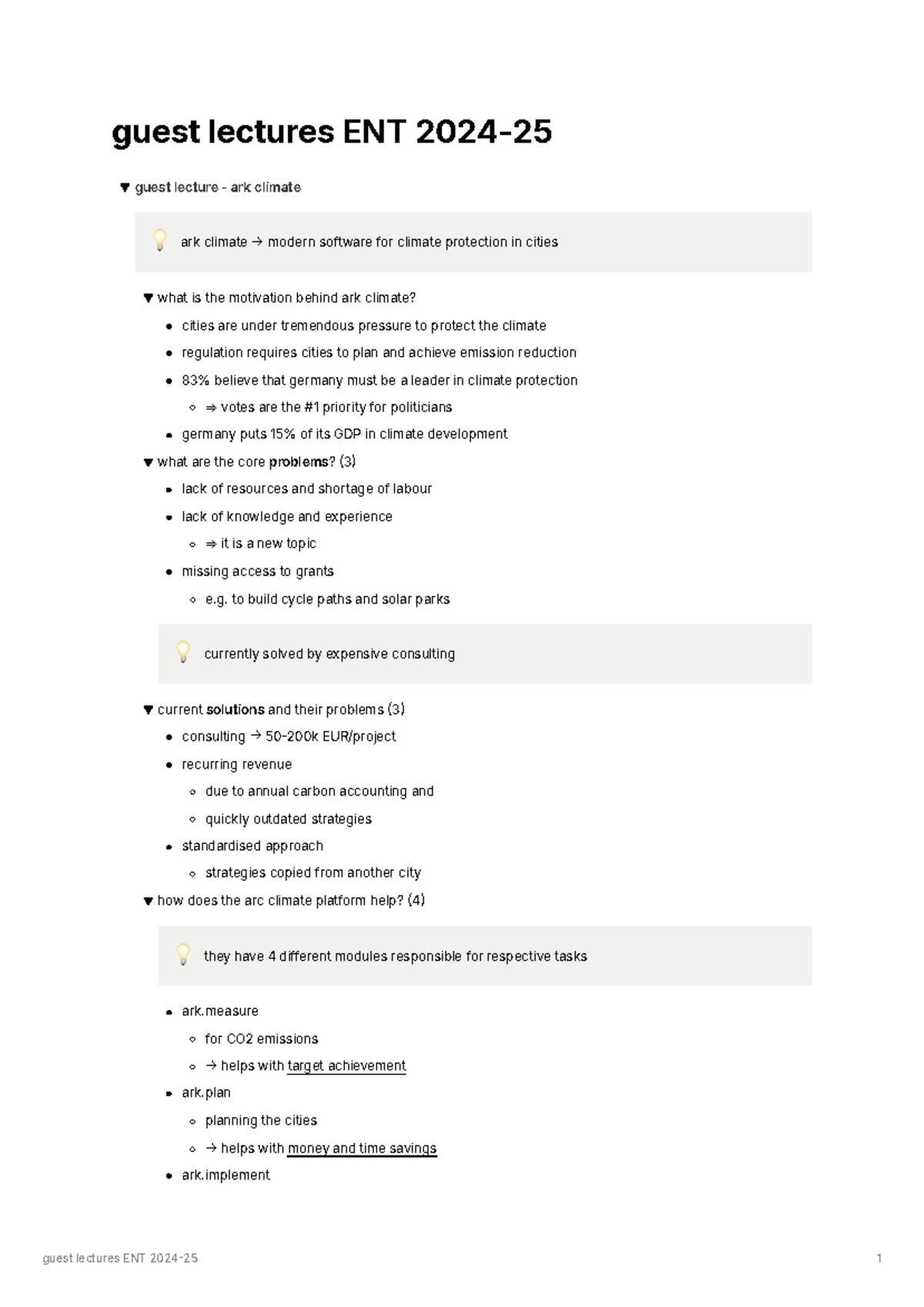 Guest Lectures Overview for ENT 2024 - WS24/25 - Studocu