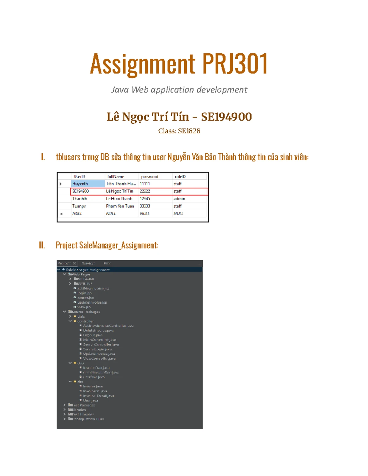 Web-Based Java App Development Assignment (PRJ301) - Studocu