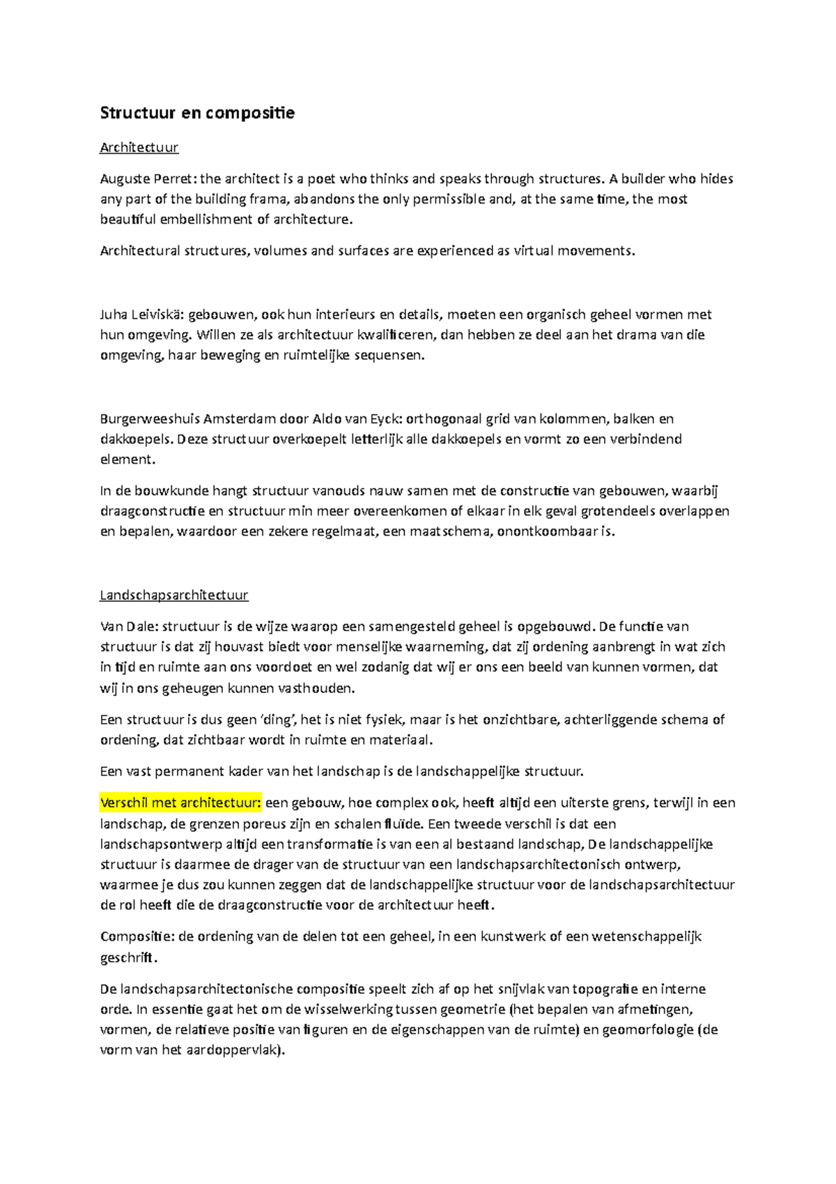 Structuur en Compositie in Architectuur en Landschapsarchitectuur ...