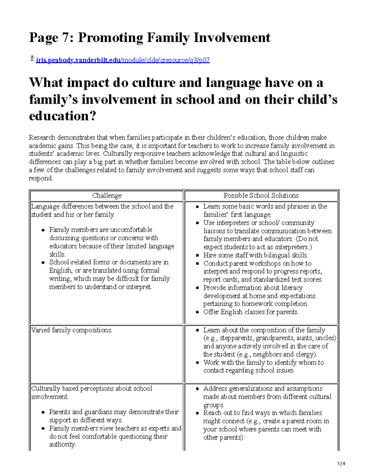Strategies for Enhancing Family Involvement in Education - Page 7 ...