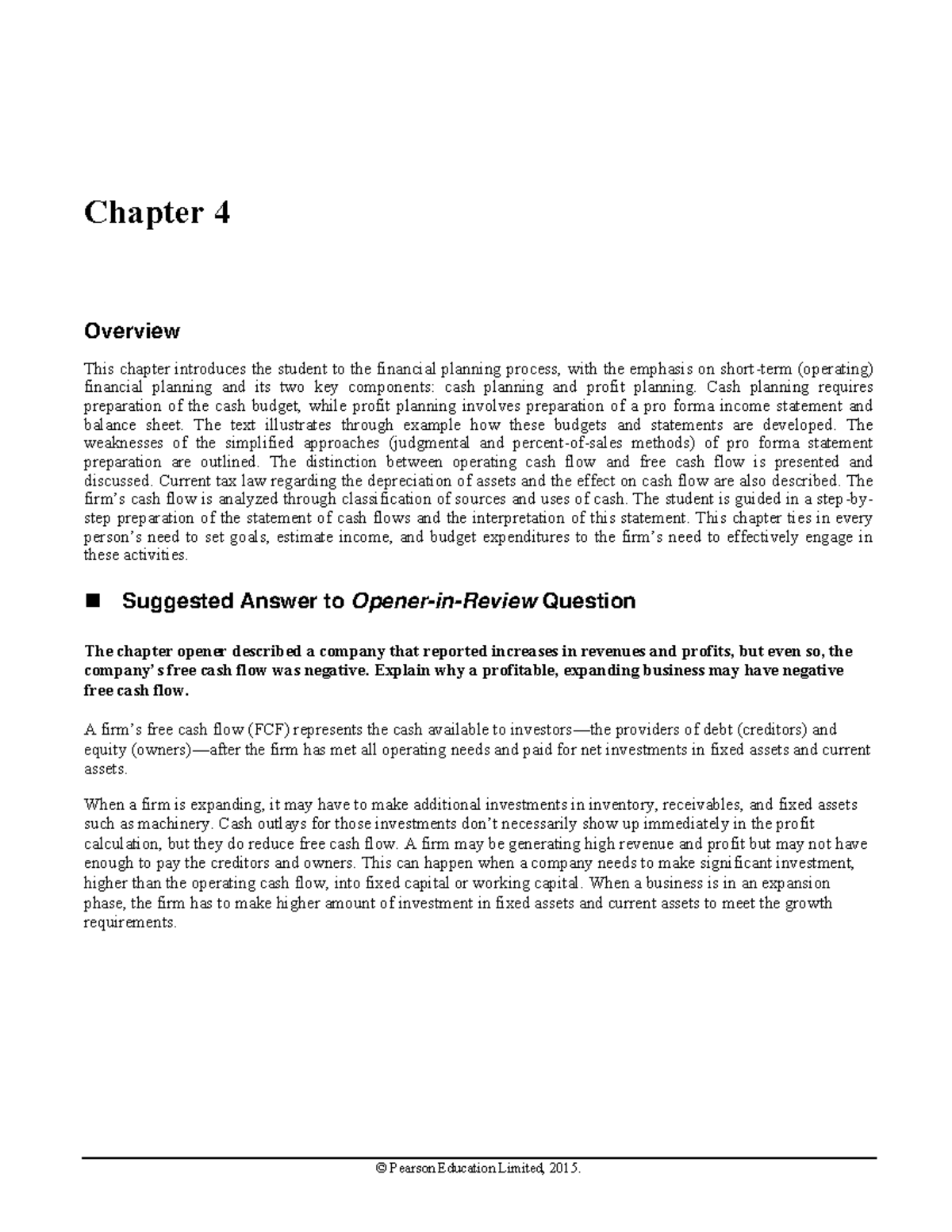 Chapter+4 - Solutions - Chapter 4 Overview This chapter introduces the ...