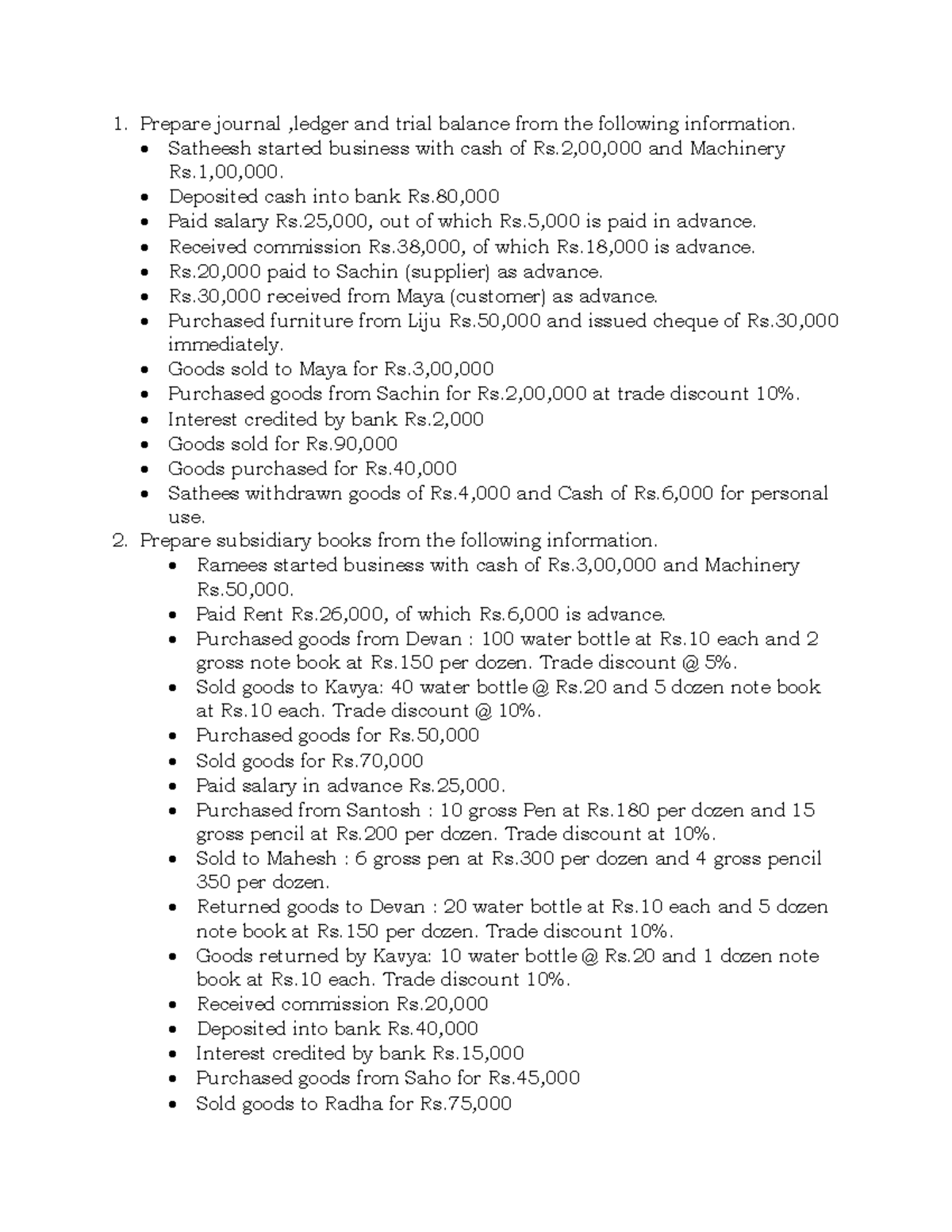 Accounting Practice 2: Journals, Ledgers & Trial Balance Preparation ...