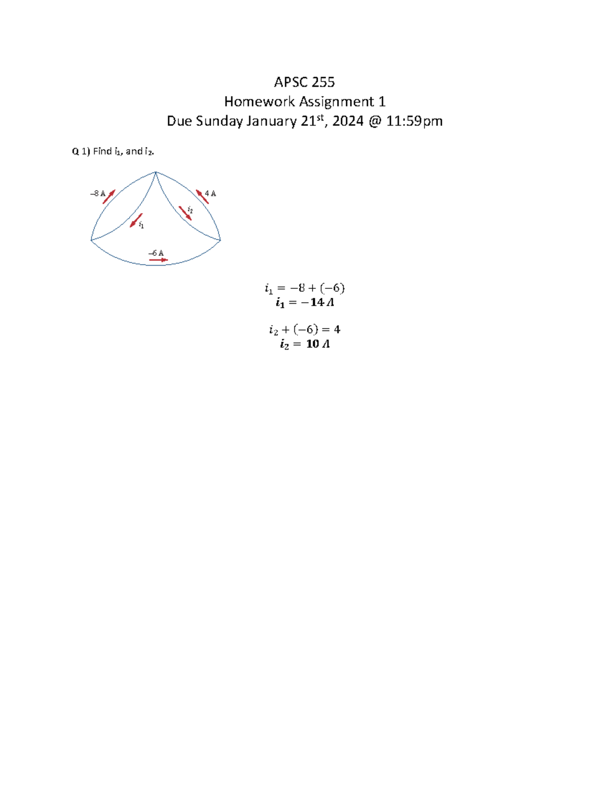 APSC 255 2024 Homework Assignment 1 Solutions - Studocu