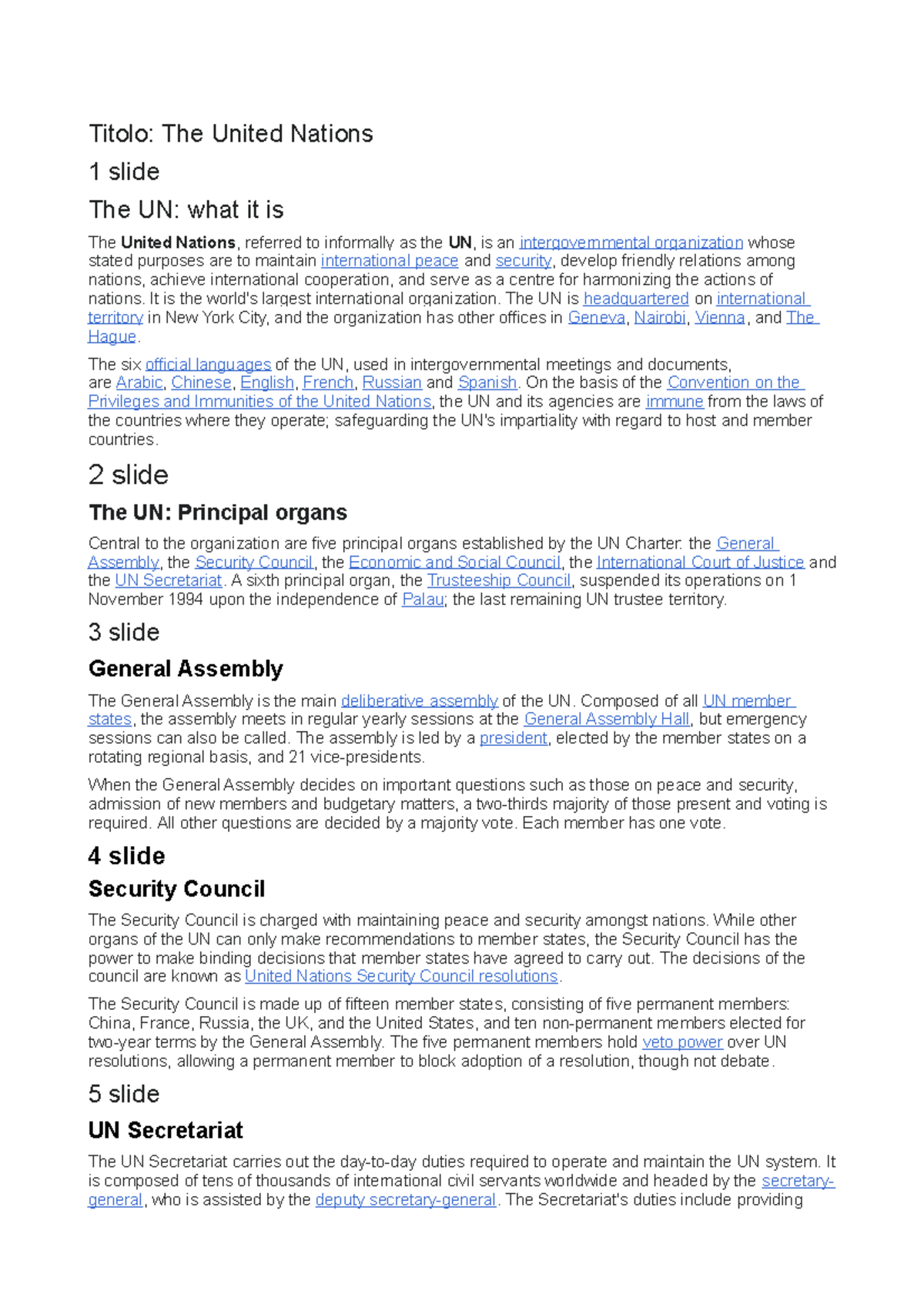 UN Overview: Functions and Membership of the United Nations - Studocu