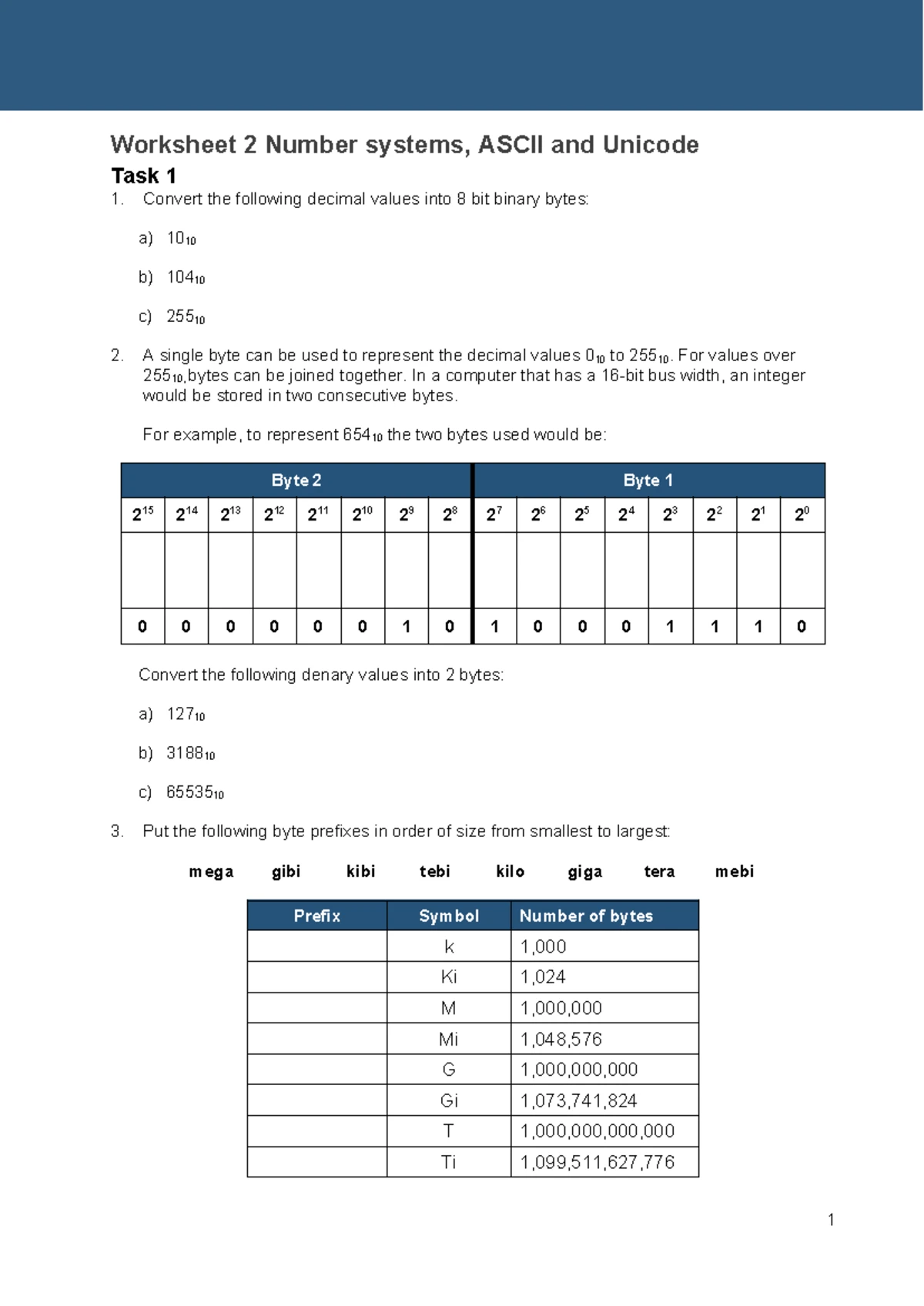 Data Types Worksheet 4: Floating Point Arithmetic Task Guide - Studocu