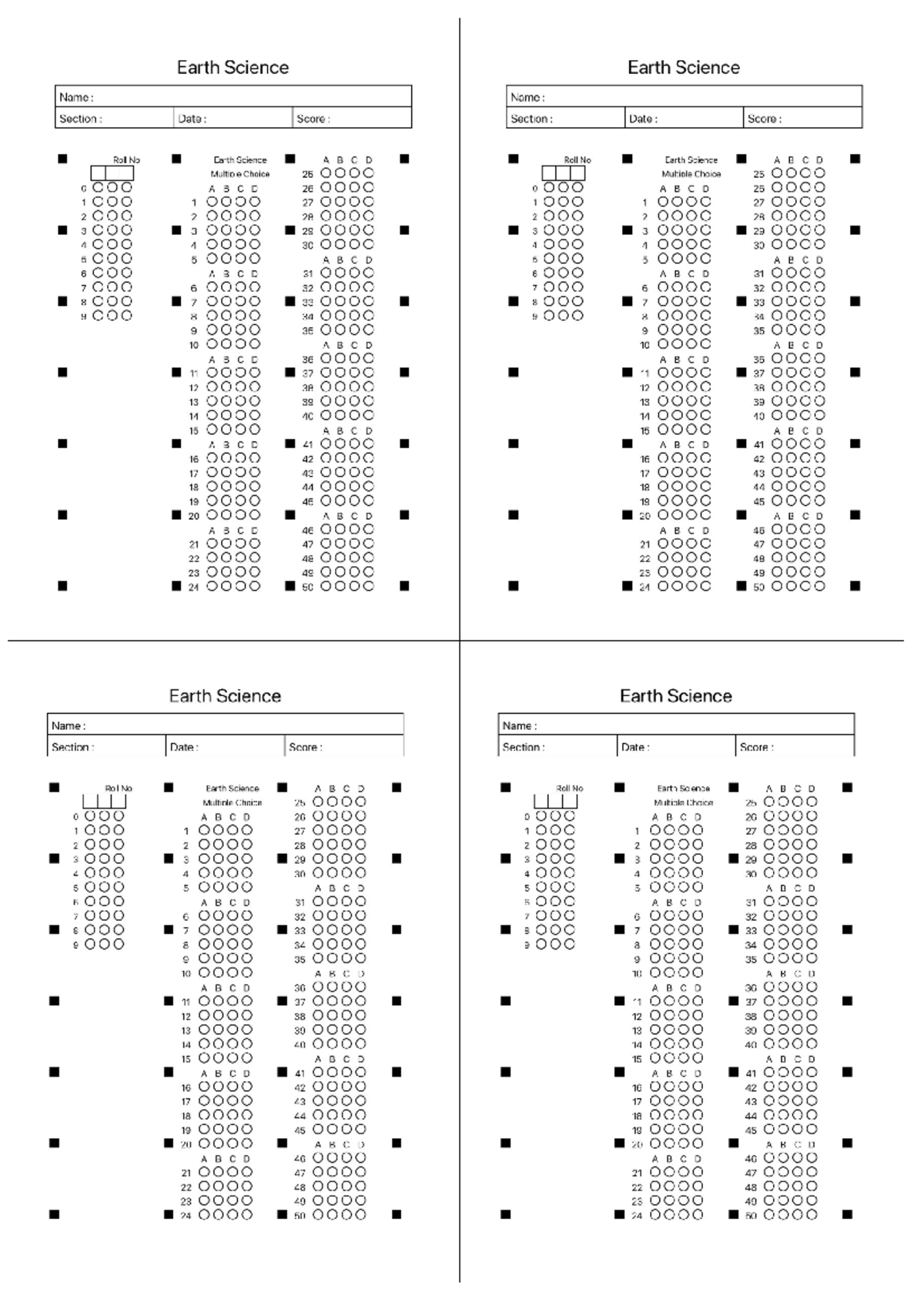 Earth Science Multiple Choice Assessment - Evalbee Tool - Studocu