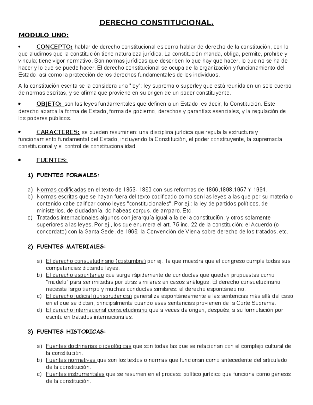 DERECHO CONSTITUCIONAL - RESUMEN MÓDULO 1 Y 2 - Studocu