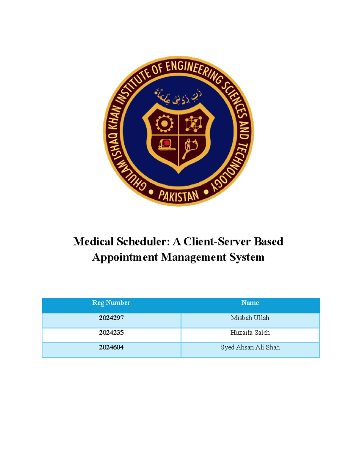 Medical Scheduler Project Report: OOP & Network Implementation (CS101 ...
