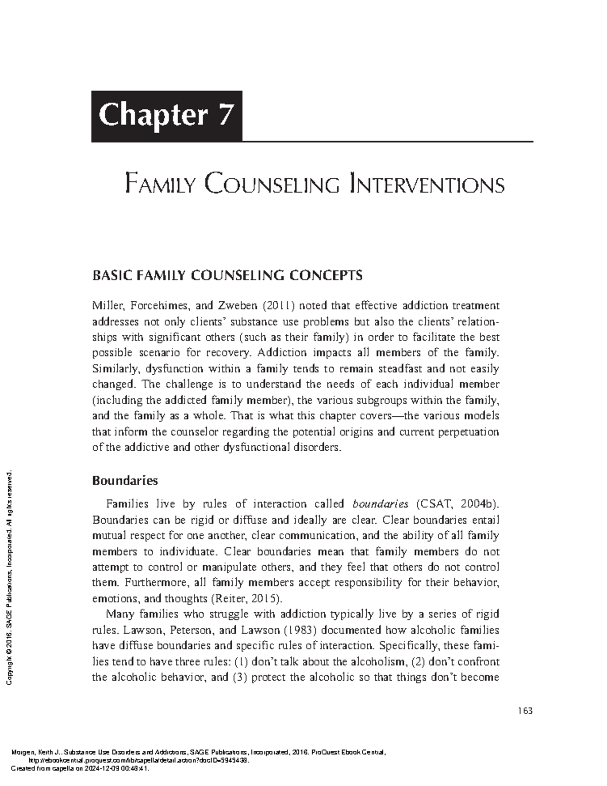 Family Counseling Interventions for Substance Use Disorders (SUDs ...