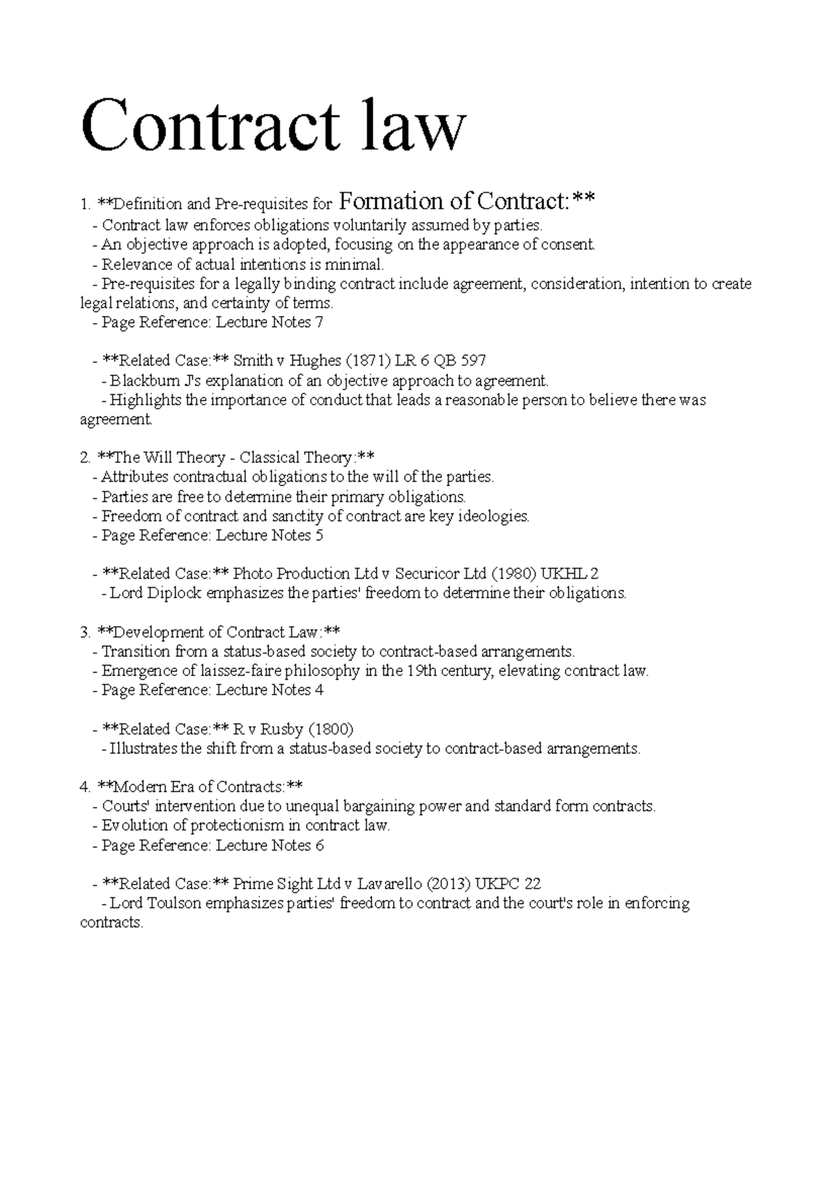 Contract Law 1: Formation, Mistakes, and Third Party Rights Lecture ...