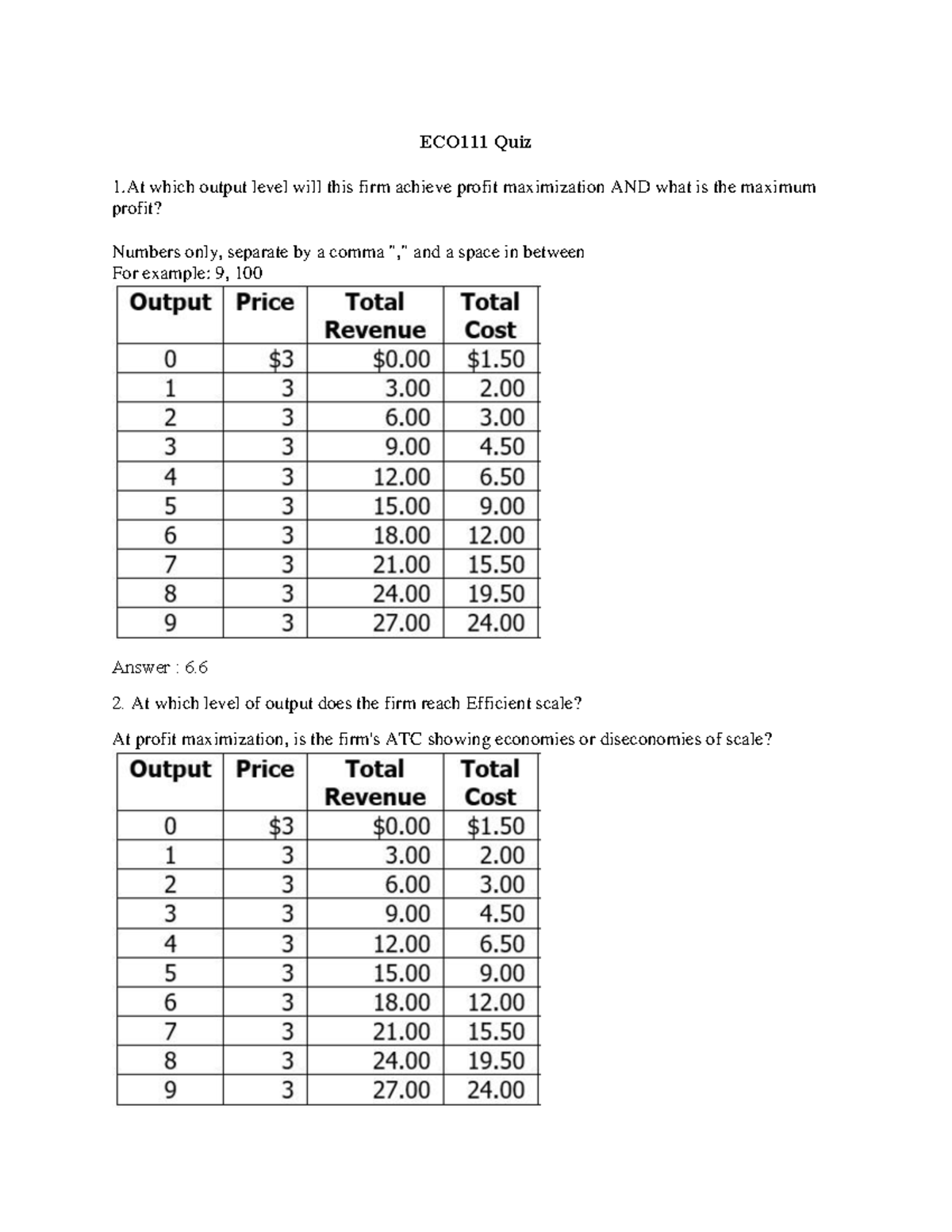 Microeconomics quiz 1 - Trong chủ đề này, sinh viên sẽ được yêu cầu trả ...