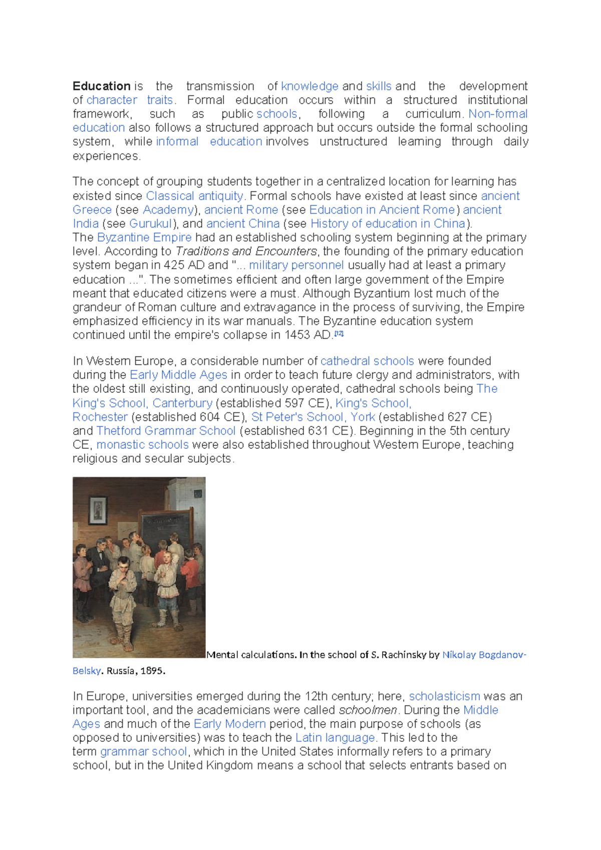 EDU 101: Understanding the Role of Schools in Knowledge Transmission ...