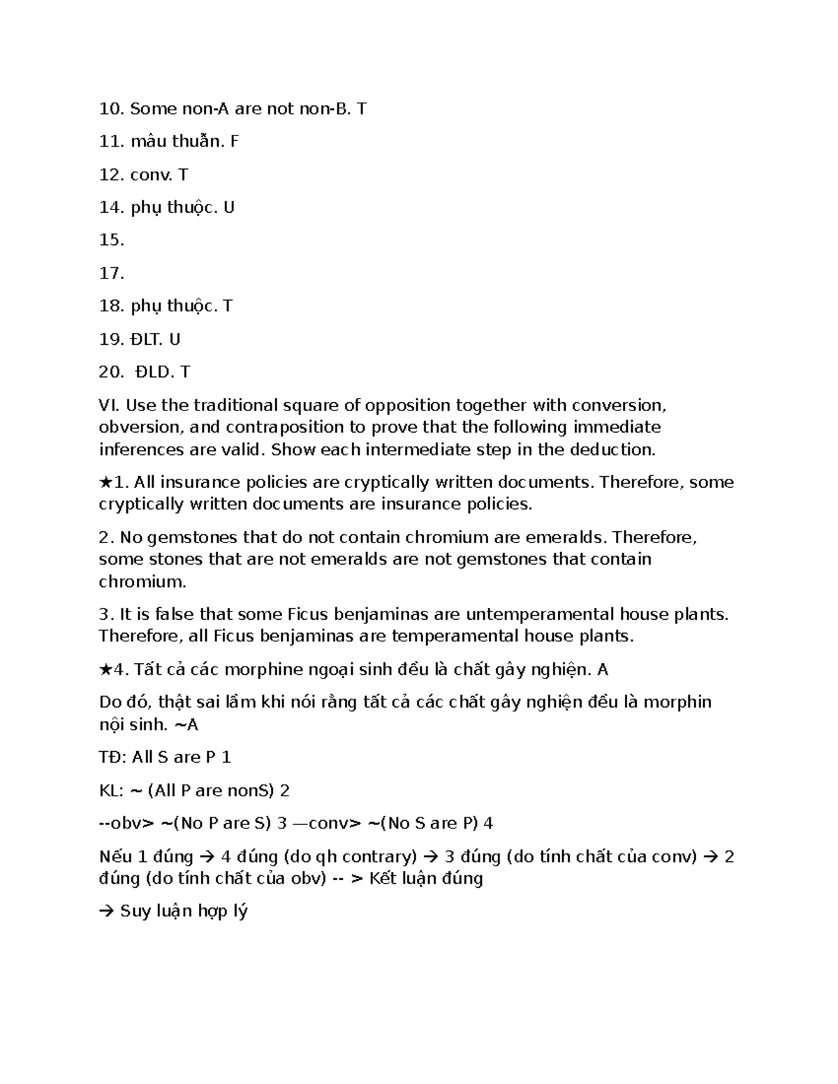 Logic Inferences and Validity Proofs - Course Code 10-11aaa - Studocu