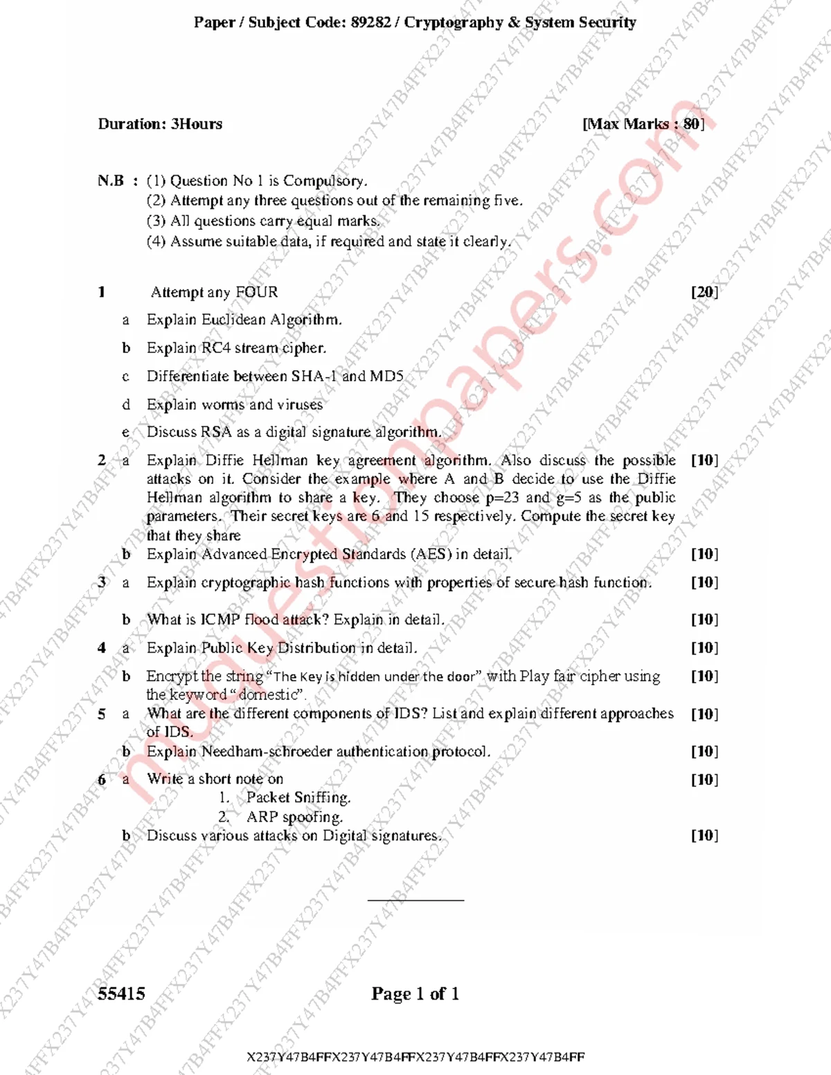 Cryptography system security notes for BE computer engineering semester ...