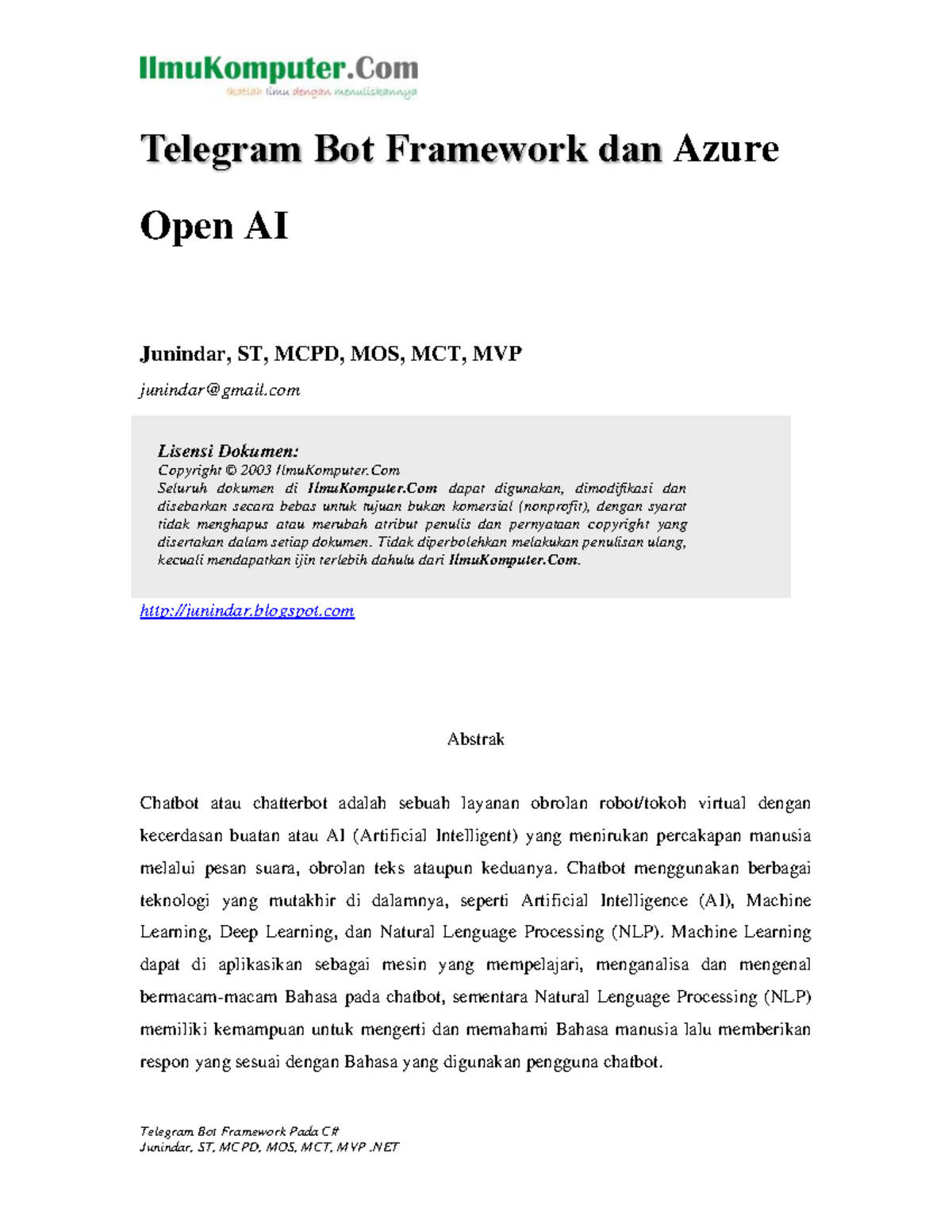 Telegram Bot Framework & Azure OpenAI Integration Guide - Studocu