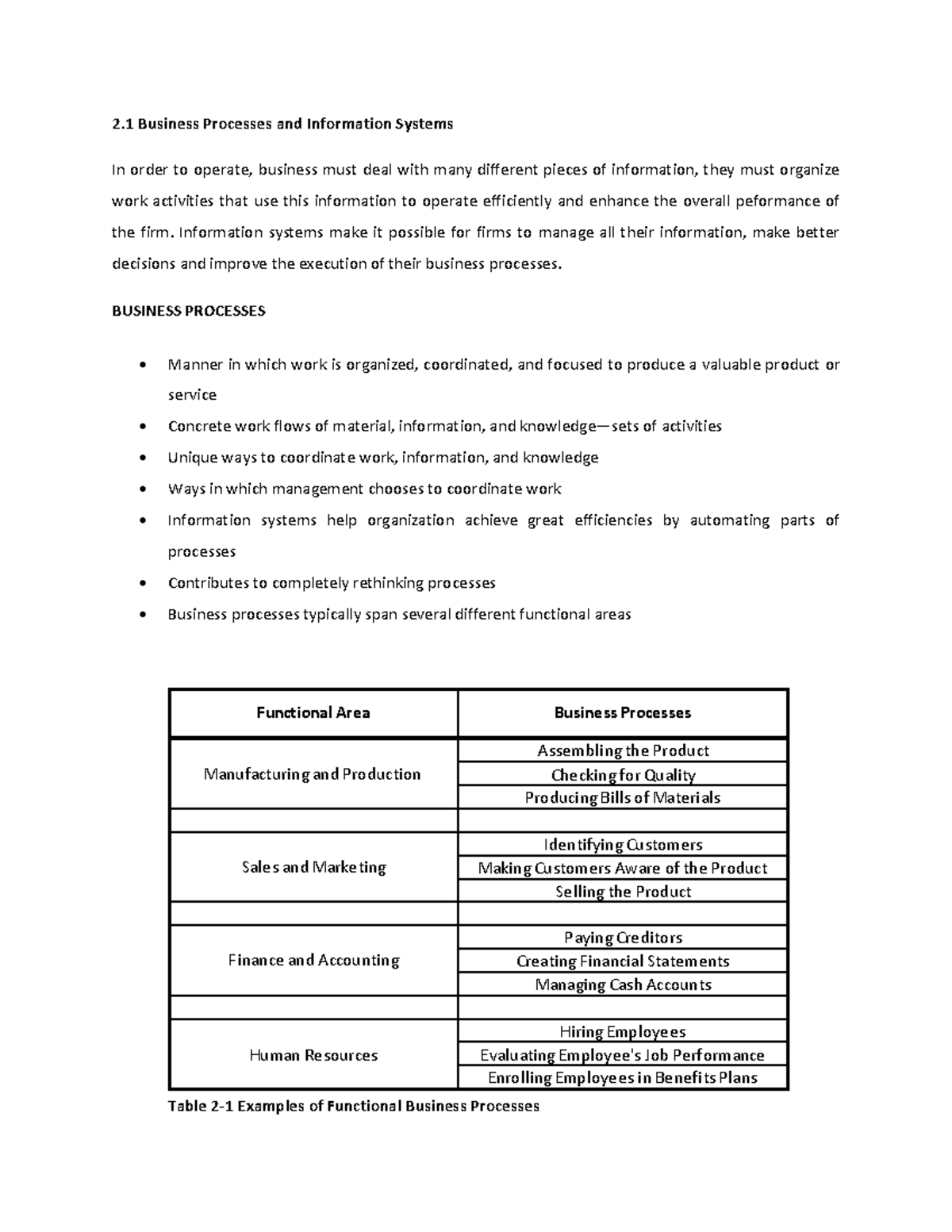 Business Processes and Information Systems - Information systems make ...