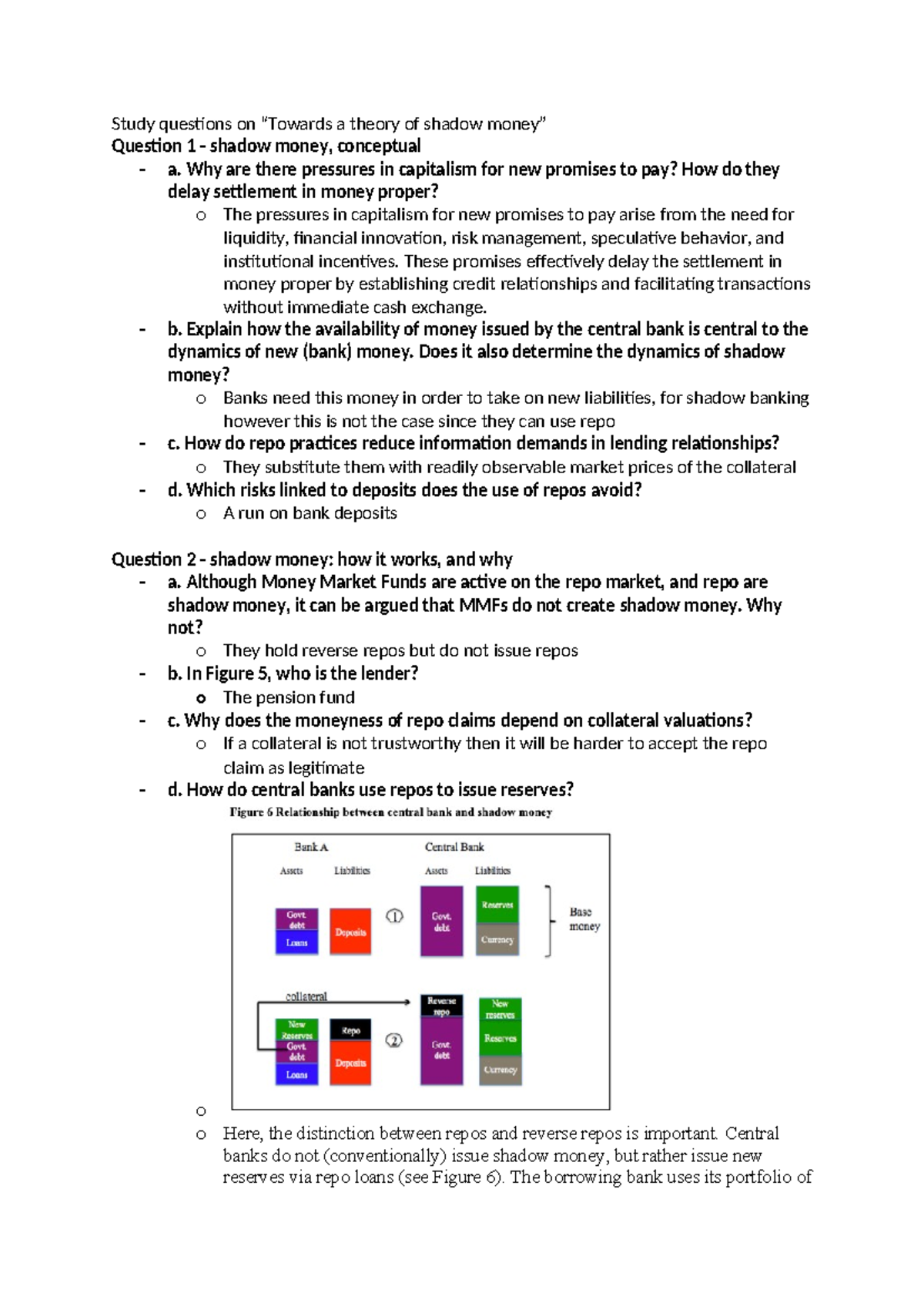 Week 42 Study Qs: Understanding Shadow Money Dynamics - Studeersnel