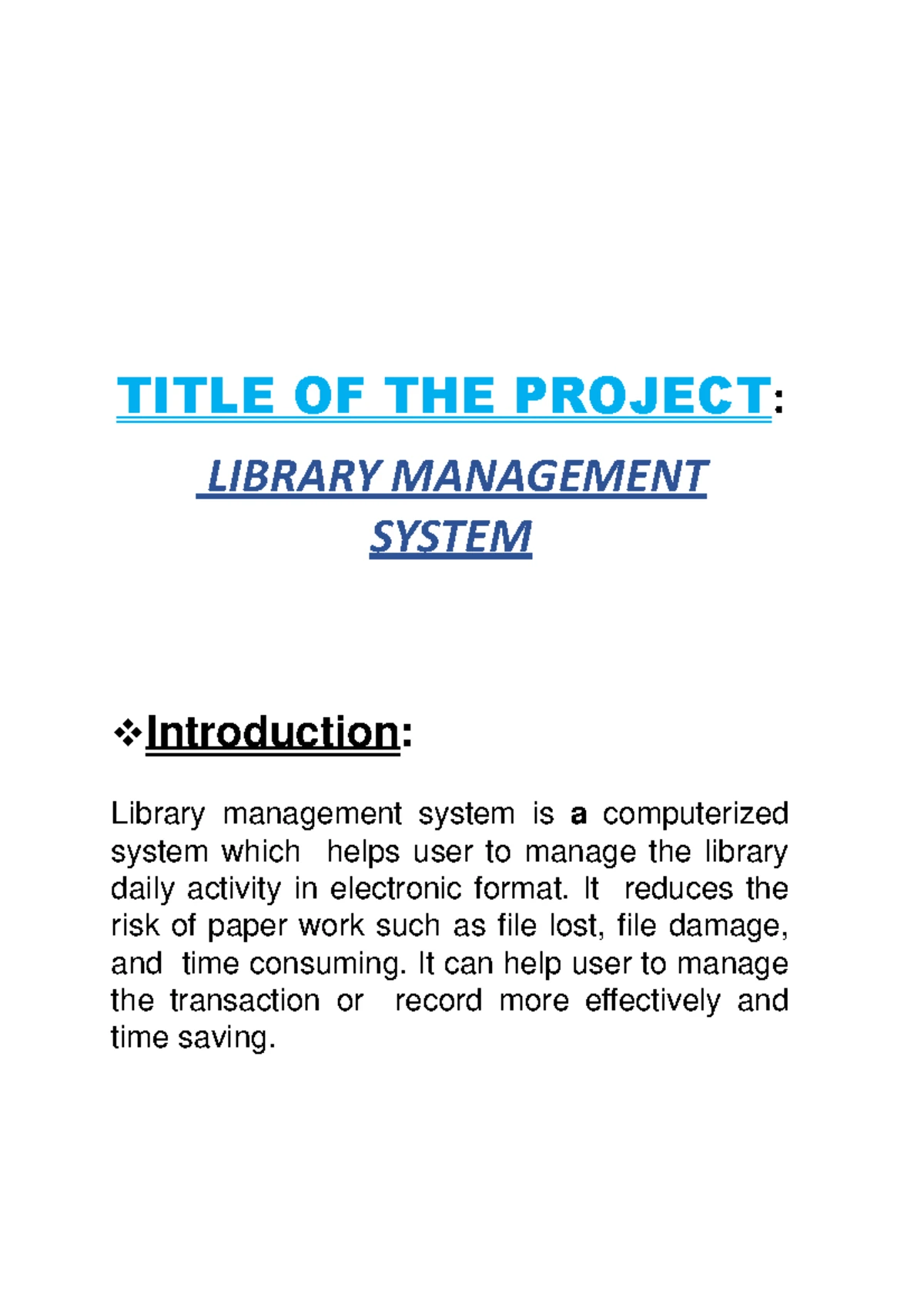 Library Management System Overview and Analysis - IJRPR Vol 6, Issue 5 ...