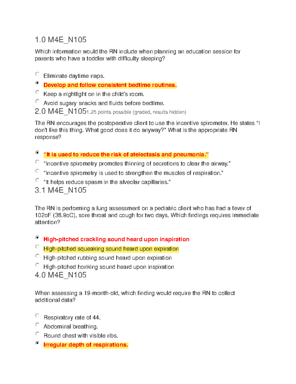 NUR 105 - Midterm Exam Review: Key Topics in Nursing Care and ...