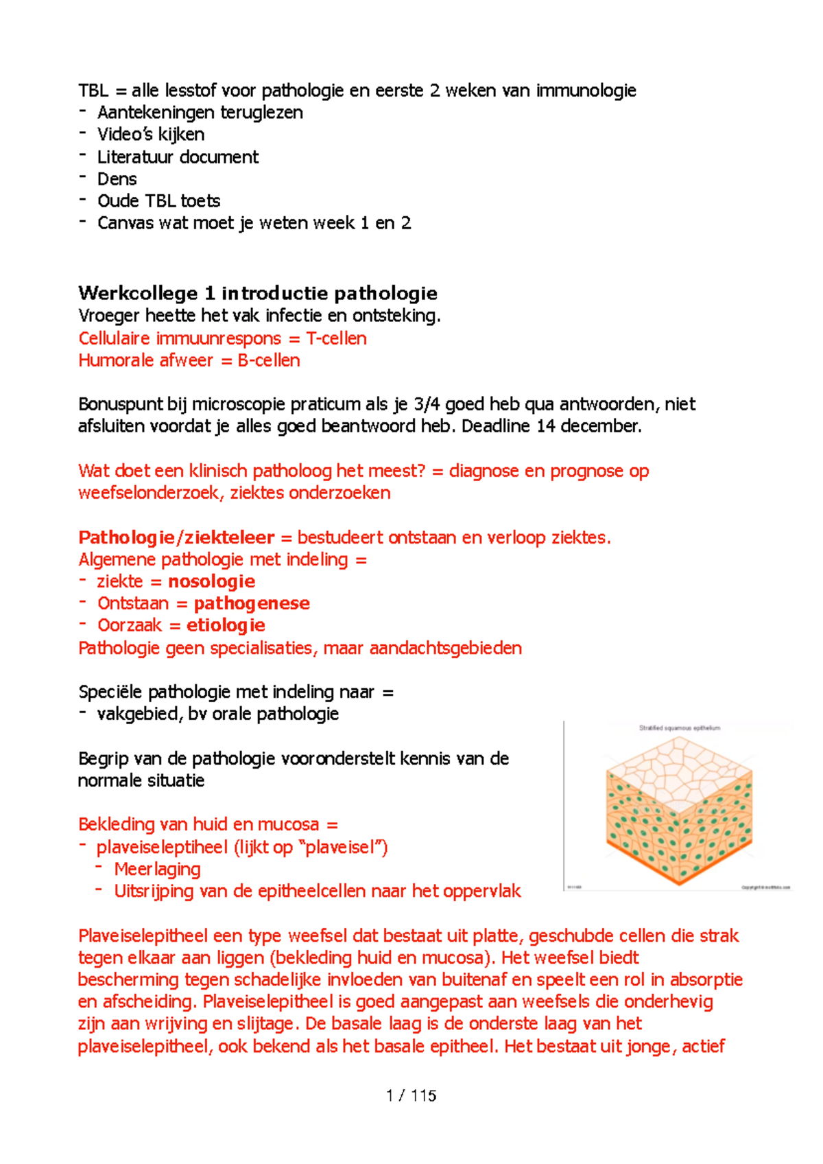 Immunologie & Pathologie: TBL Notities & Hoofdstukken Overzicht ...