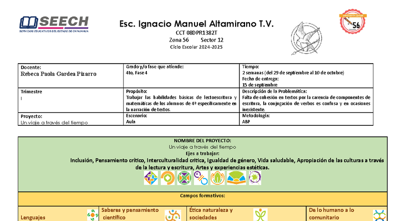 Un viaje a través del tiempo - Esc. Ignacio Manuel Altamirano T. CCT ...