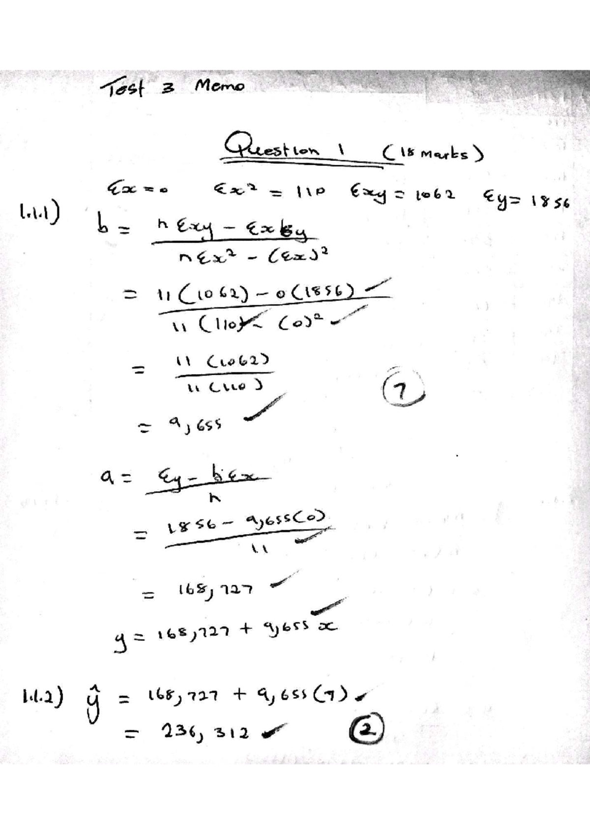 STFM 111 Test 3 2024 Memo Solutions and Calculations - Studocu