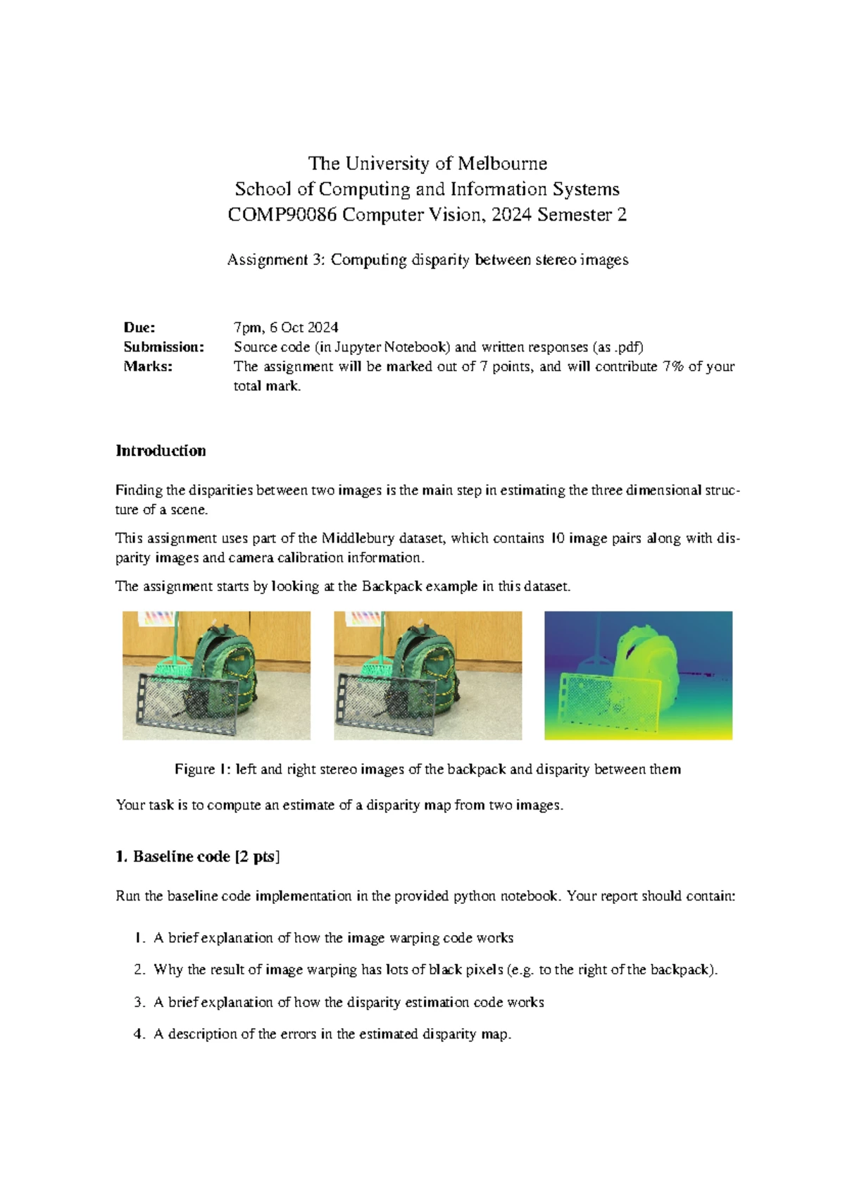 COMP90086 Assignment 1: Image Filtering & AR Object Rendering Guide ...