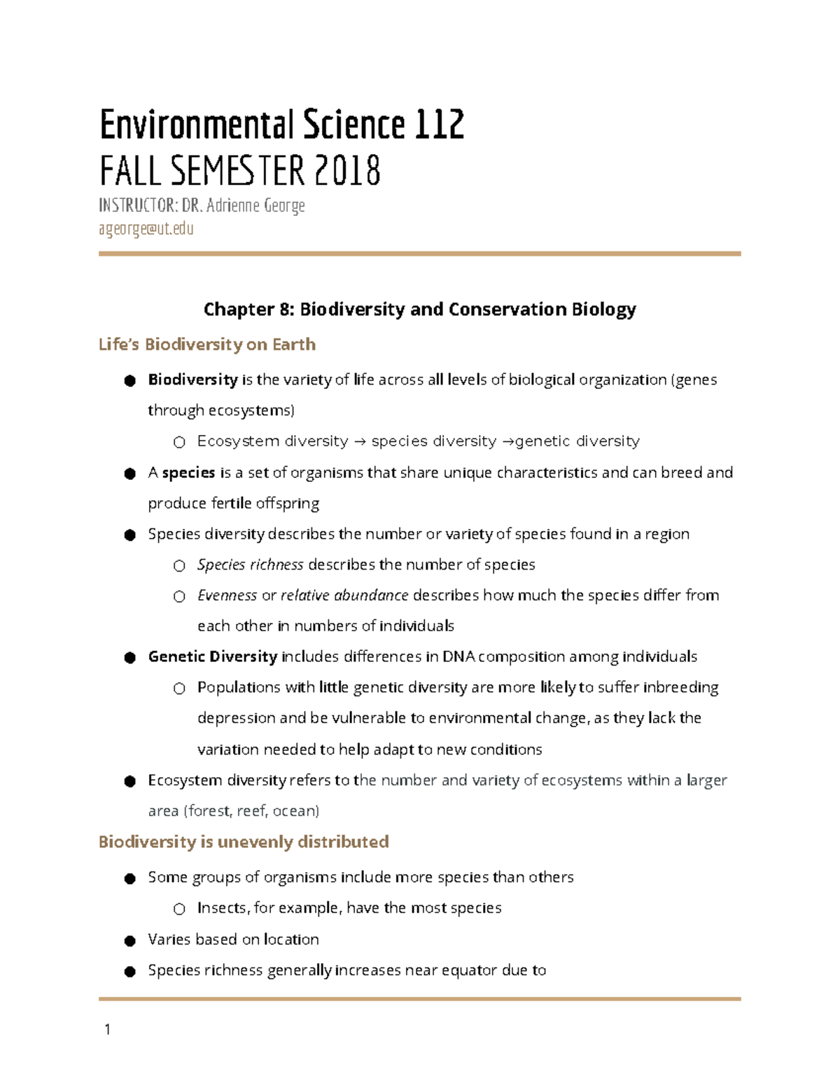 ENS-112 Environmental Science Chapter 8 - Environmental Science 112 ...