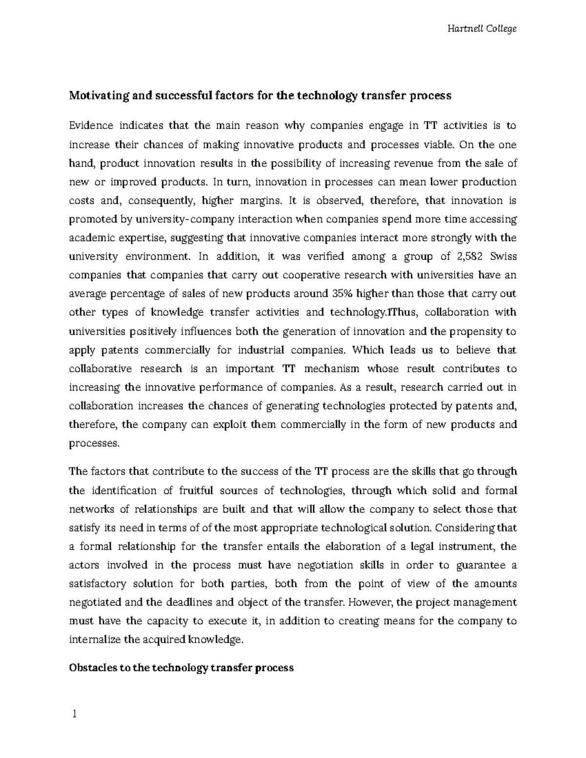 Organizational Transfer Factors: Key Insights for Tech Transfer Success ...