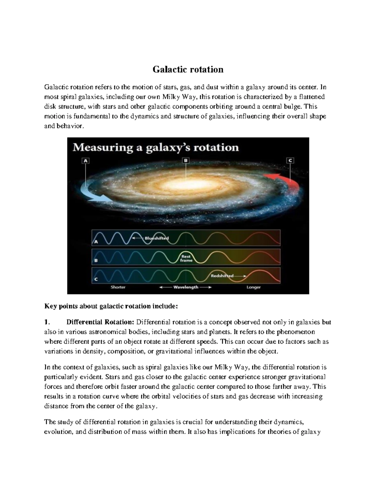 Space Science - Internal Assessment II: Unit 3 on Galaxies and Their ...