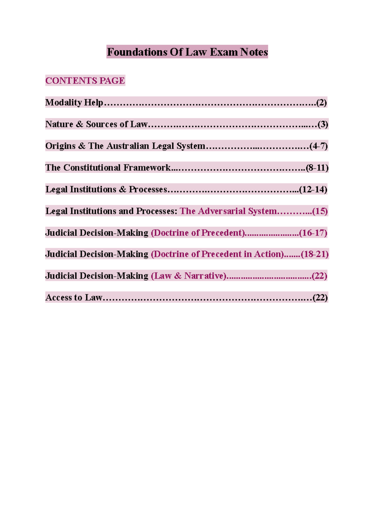 Final FoL Case Summaries: Key Legal Principles and Landmark Cases - Studocu