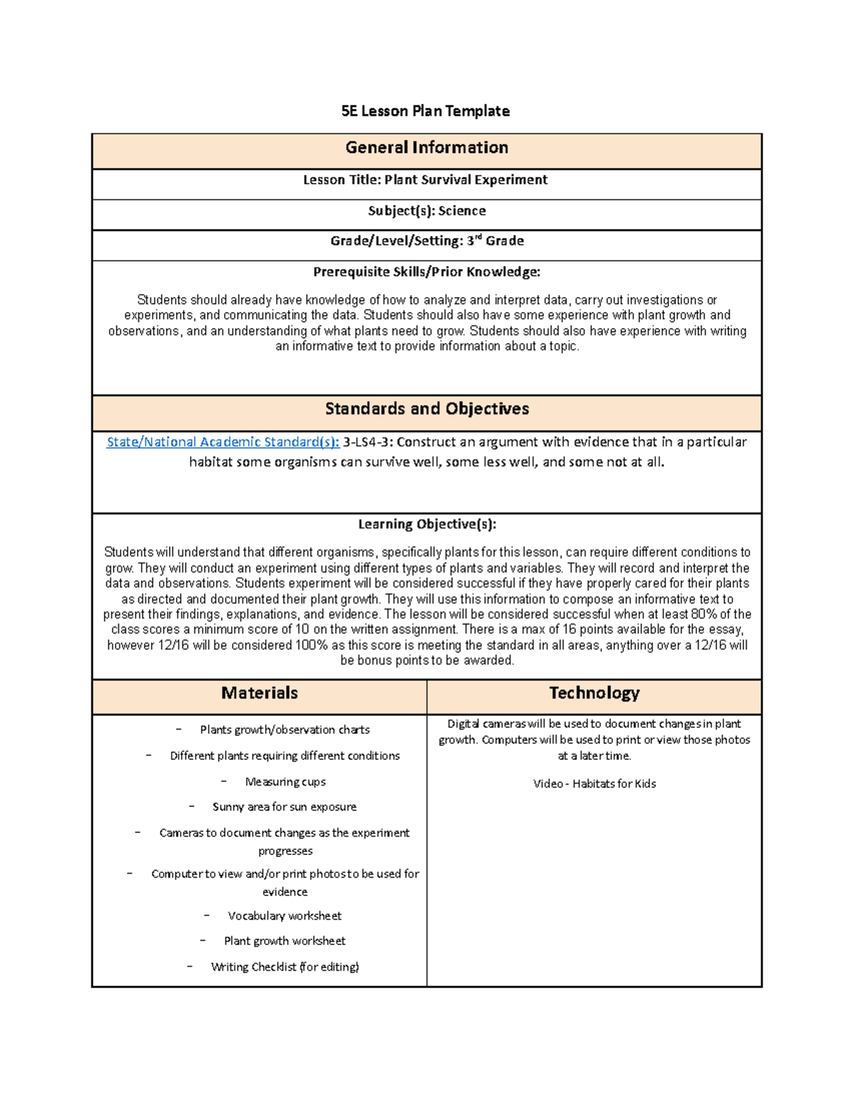 LBM2 Task 1 - Task 1 - Passed - ####### 5E Lesson Plan Template General ...