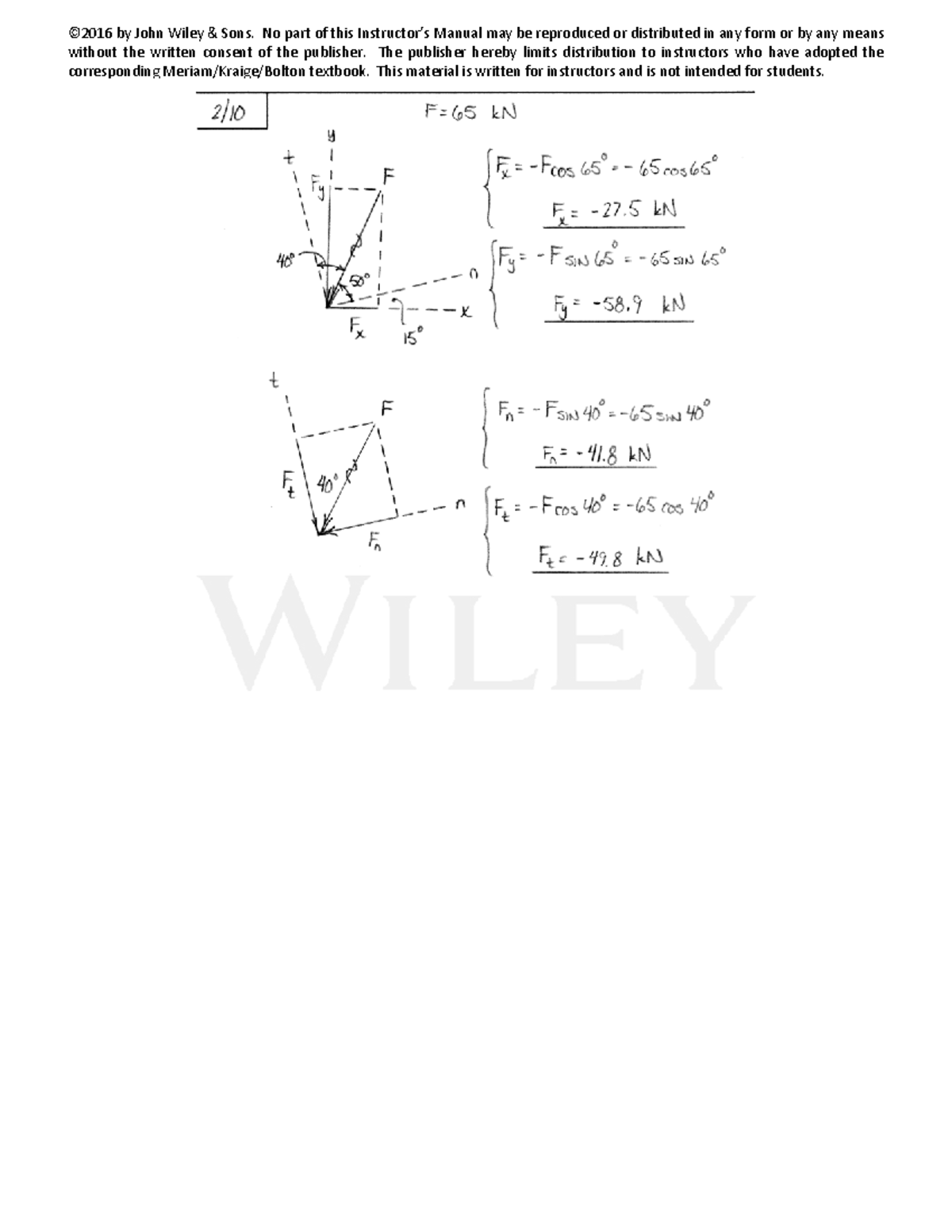 2 - 10 - solution manual - Mechanical Engineering - ©2016 by John Wiley ...