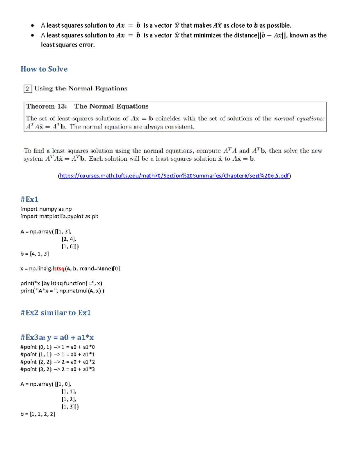 Lab09: Least Squares Solutions and Data Analysis Techniques - Studocu
