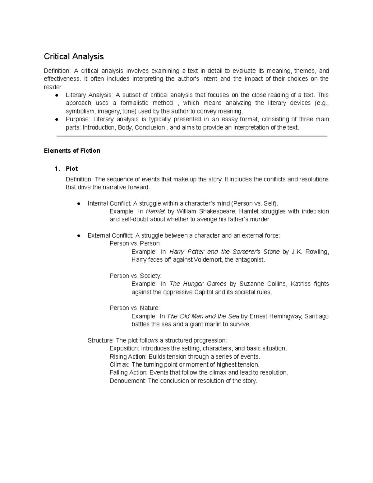Purcomm Notes - Lesson 2: Critical & Literary Analysis Overview - Studocu