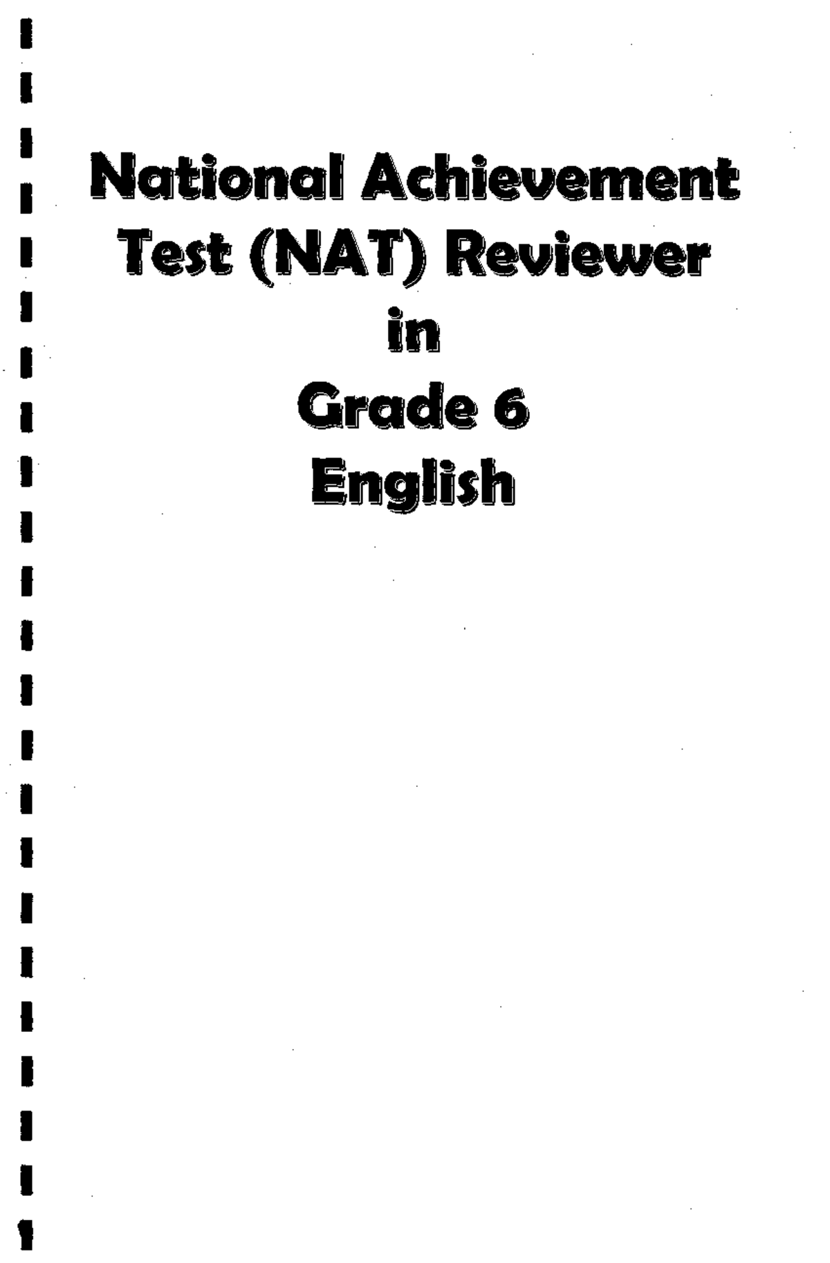 NAT 6 (Set 4) - Comprehensive Review Notes - Studocu