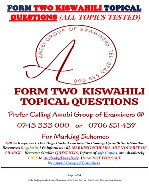 Kiswahili mufti notes form 3 - SOMO LA: KISWAHILI KIDATO CHA: TATU MADA ...