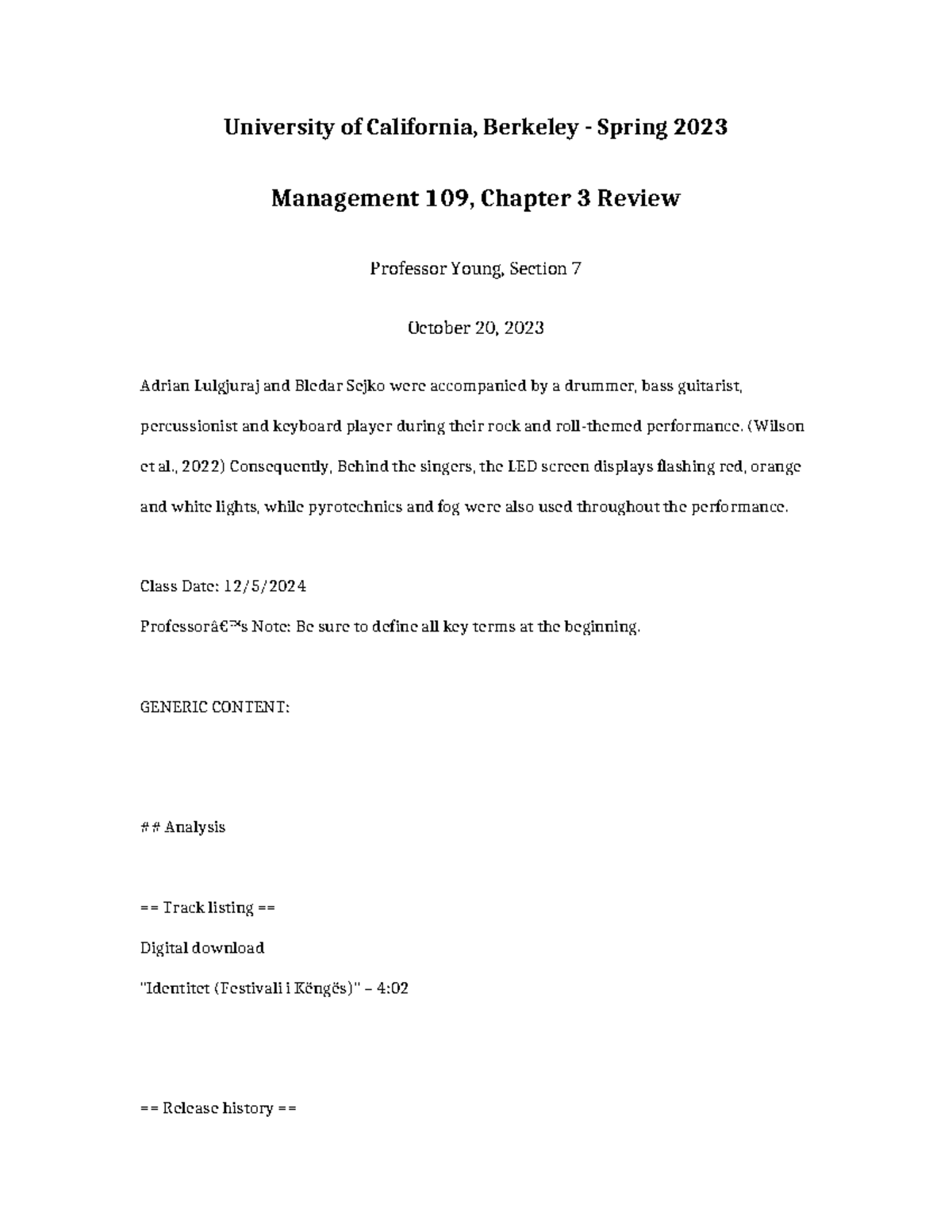 Management 109 Chapter 3 Performance Review Notes - Studocu