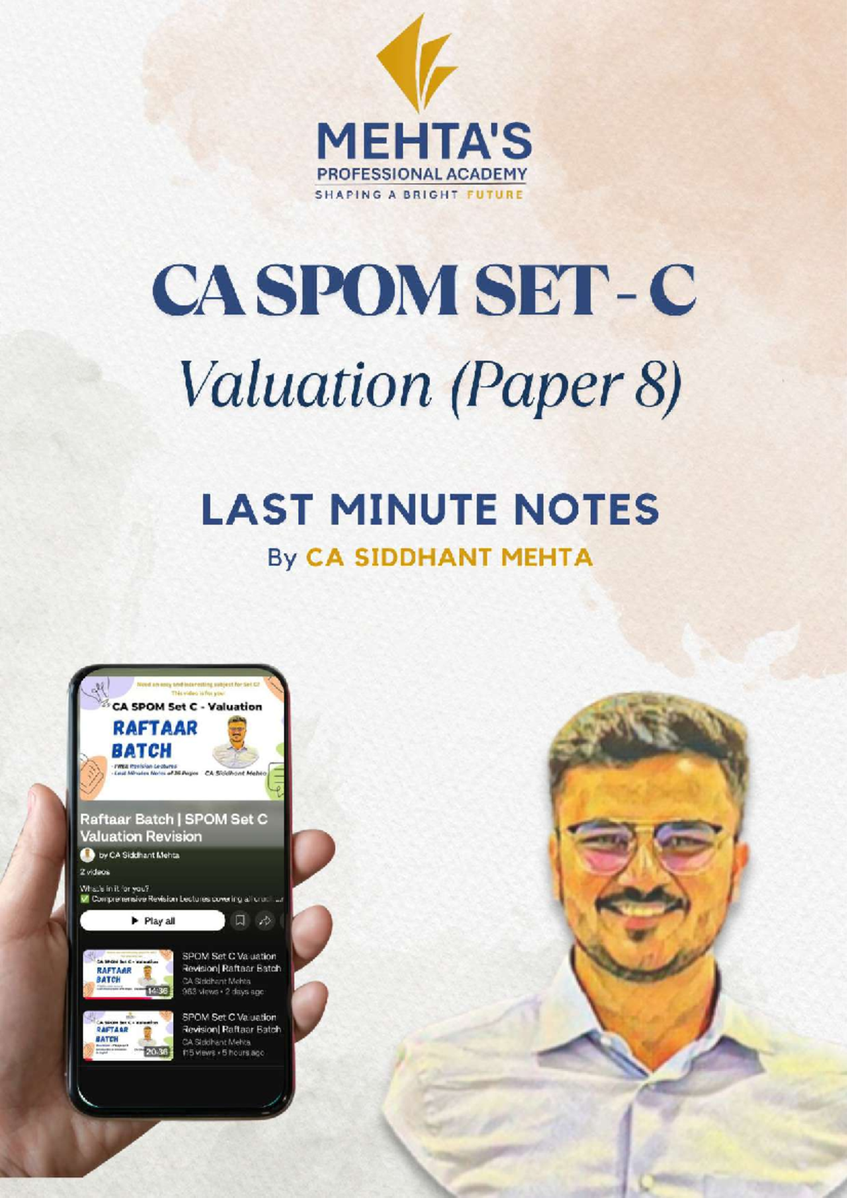 Last Minute Notes: CA Siddhant Mehta - Valuation Overview and Key ...