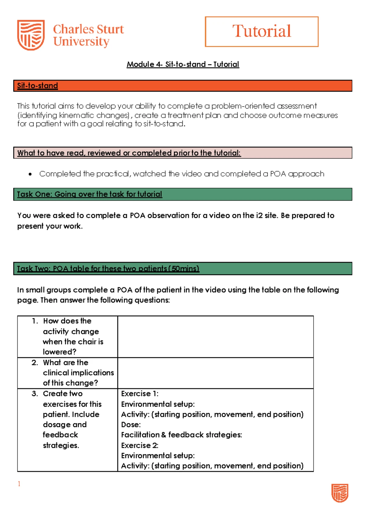 POA table - PHS318 - Noted deviations / observations [ Kinematic or ...