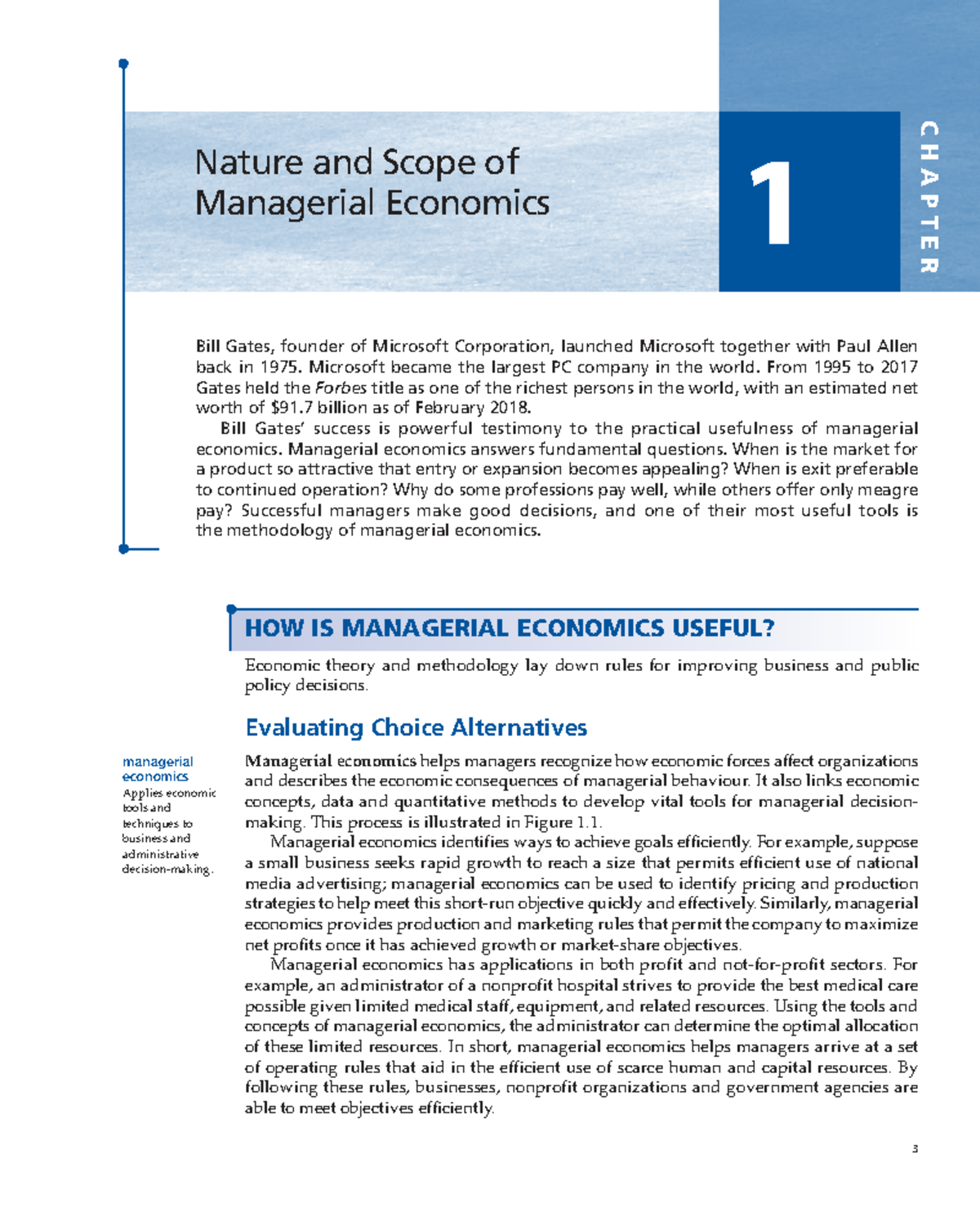 1 CHAPTER: Nature and Scope of Managerial Economics (ECON 101) - Studocu