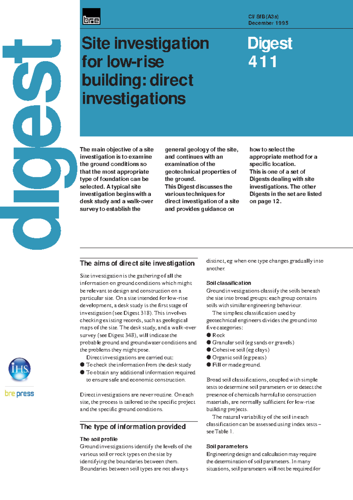 Direct investigation-d411 - dıgest The aims of direct site ...