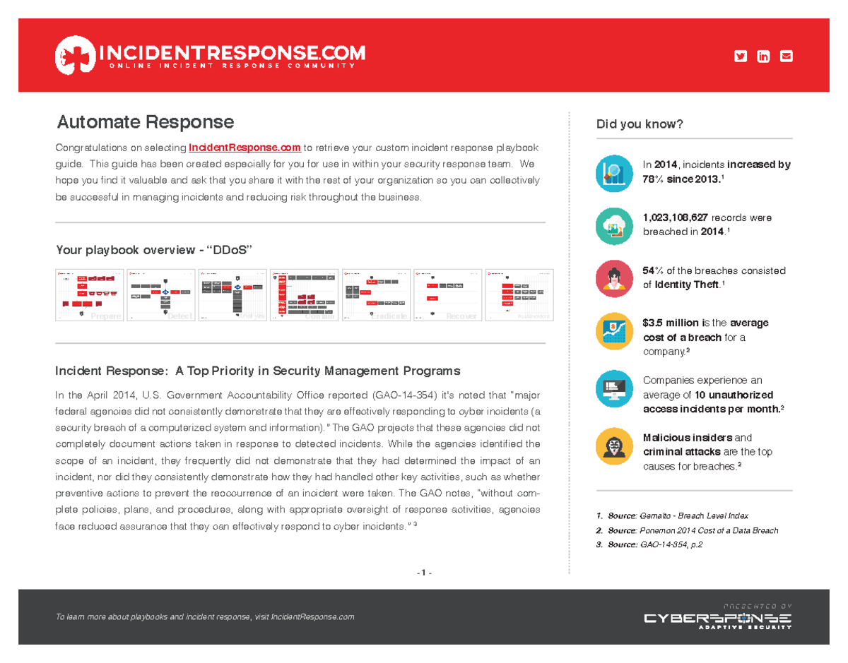 DDo S - Incedent response - O N L I N E I N C I D E N T R E S P O N S E ...