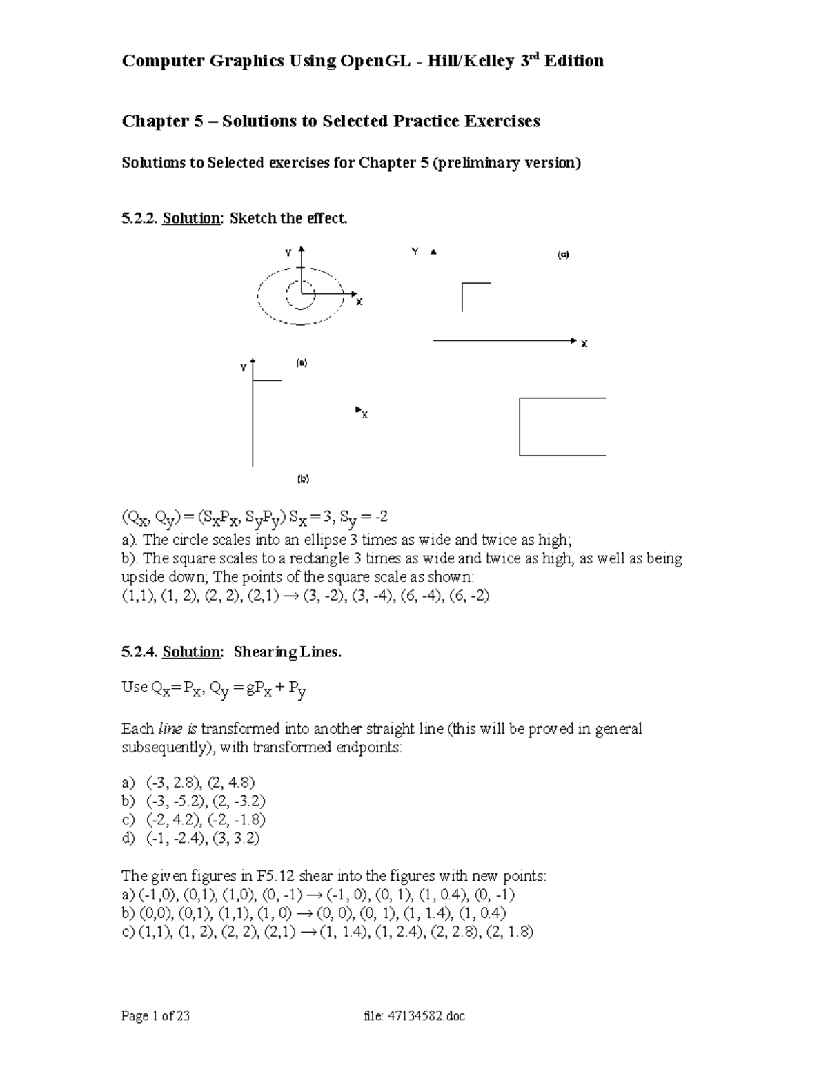 CG CHAP 3 & 5 SOLUTIONS: SELECTED PRACTICE EXERCISES - Studocu