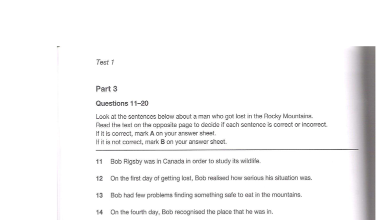 Practice Test 1 - Reading Comprehension and Questions - Studocu