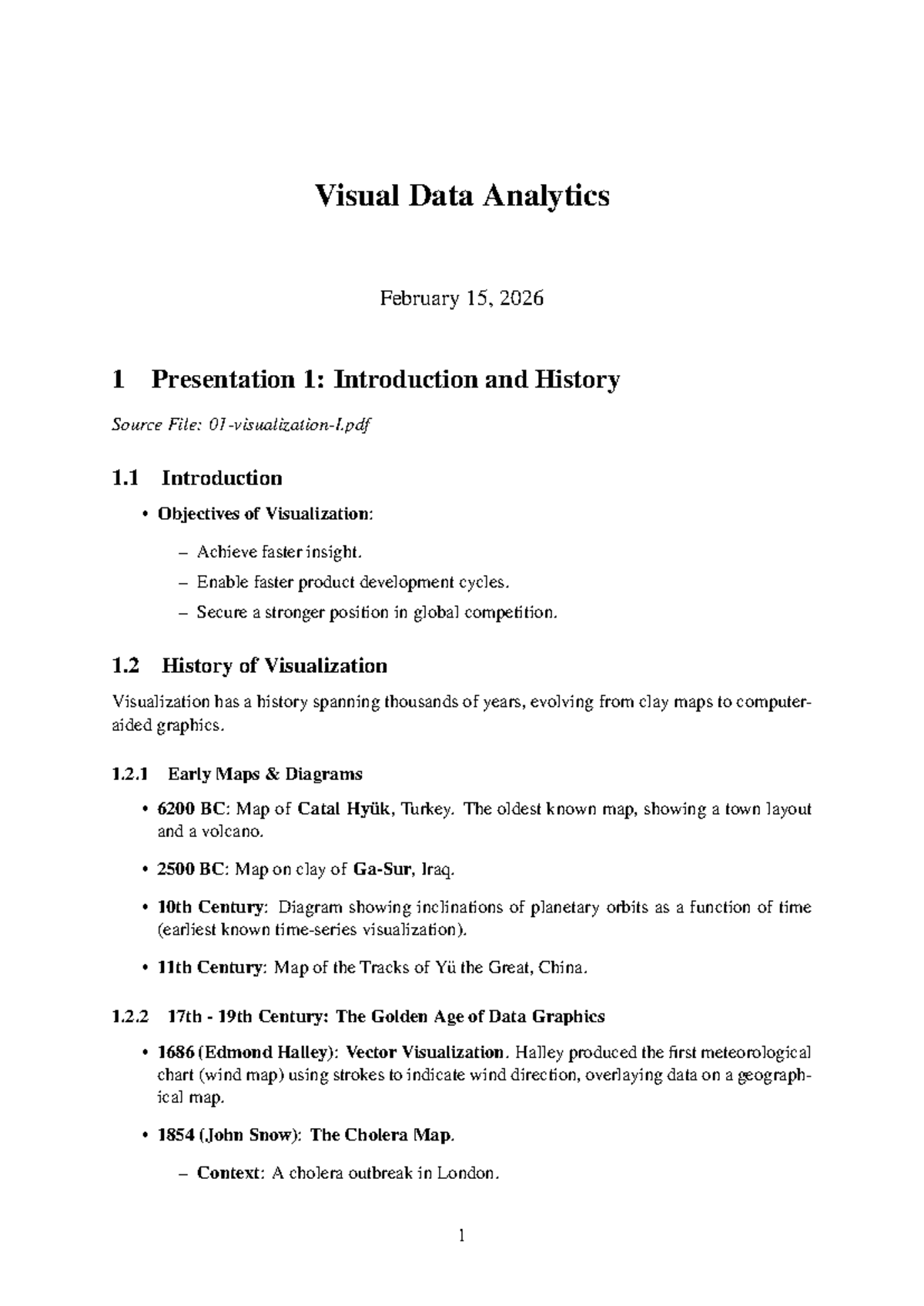 Visual Data Analytics (Course Code: VDA101) - Lecture Notes - Studocu
