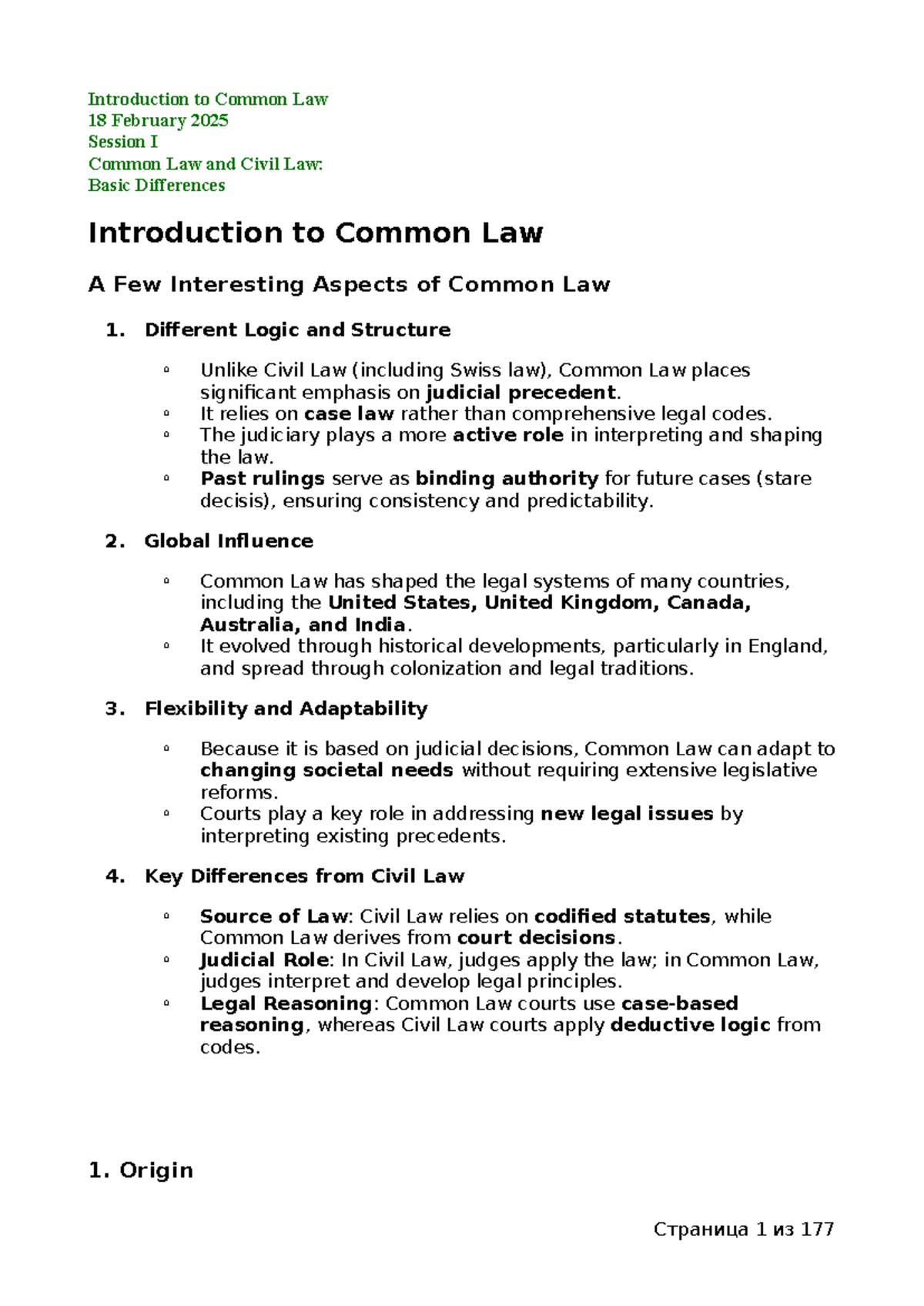 Common Law vs Civil Law: Key Differences and Insights (Course Code ...