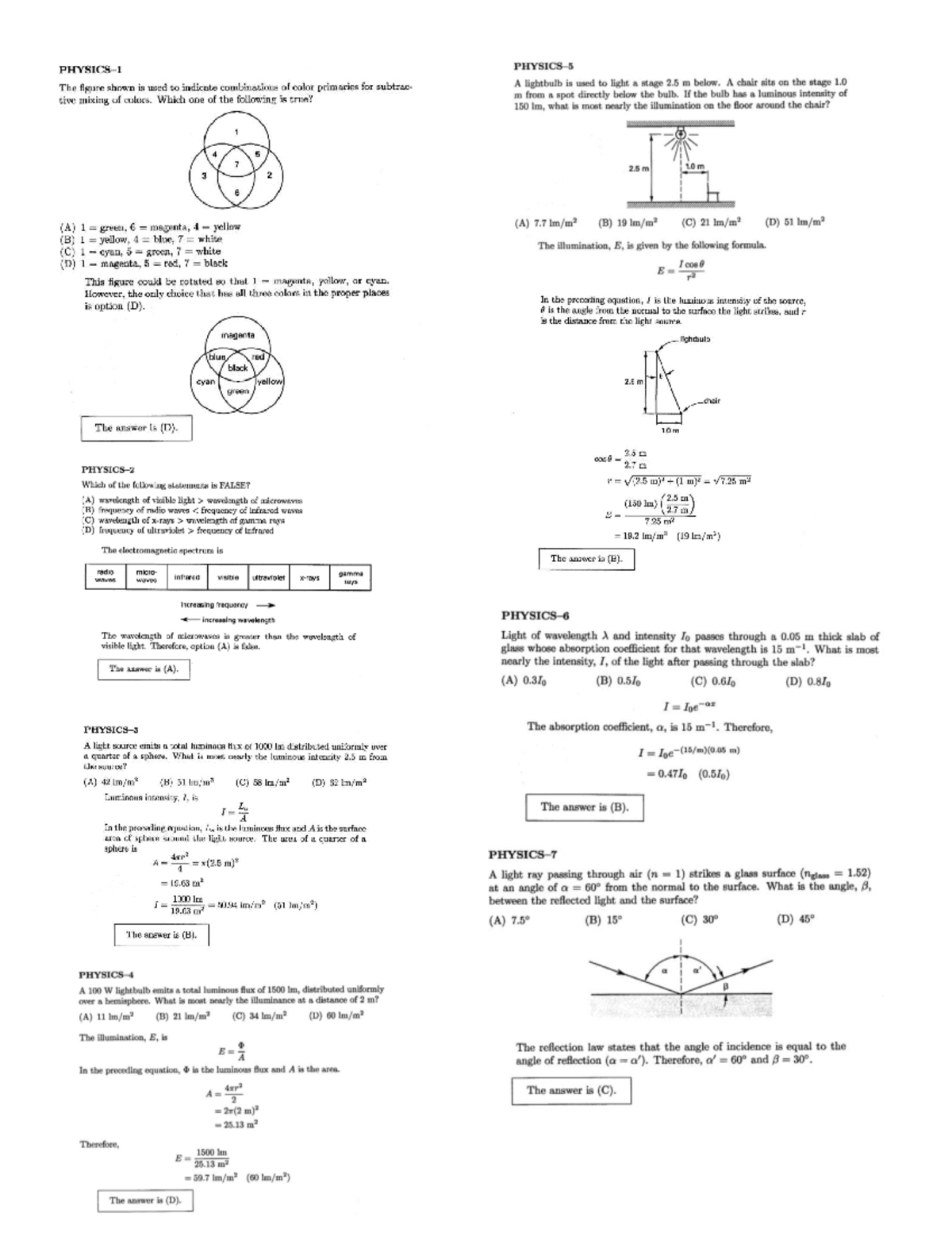 Physics Review: Multiple Choice Questions & Answers (PHYS 101) - Studocu