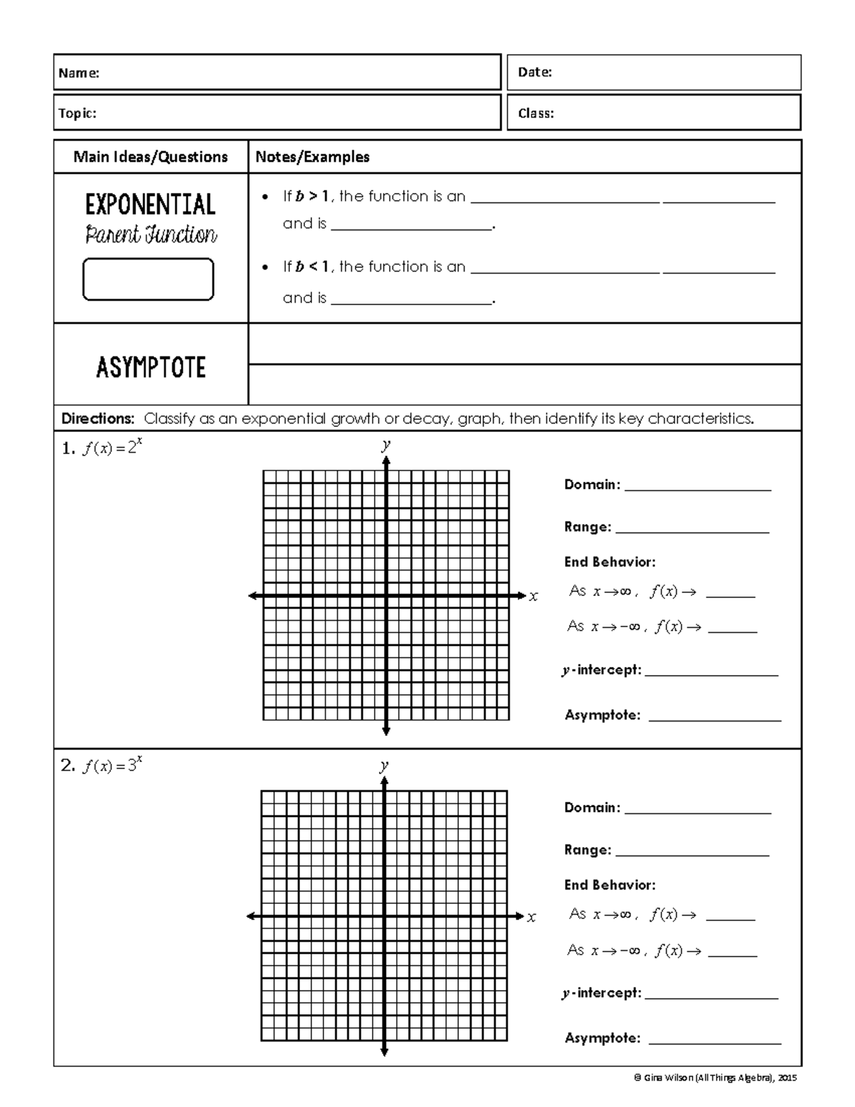 Exponential & Logarithmic Functions: Key Characteristics & Graphs - Studocu