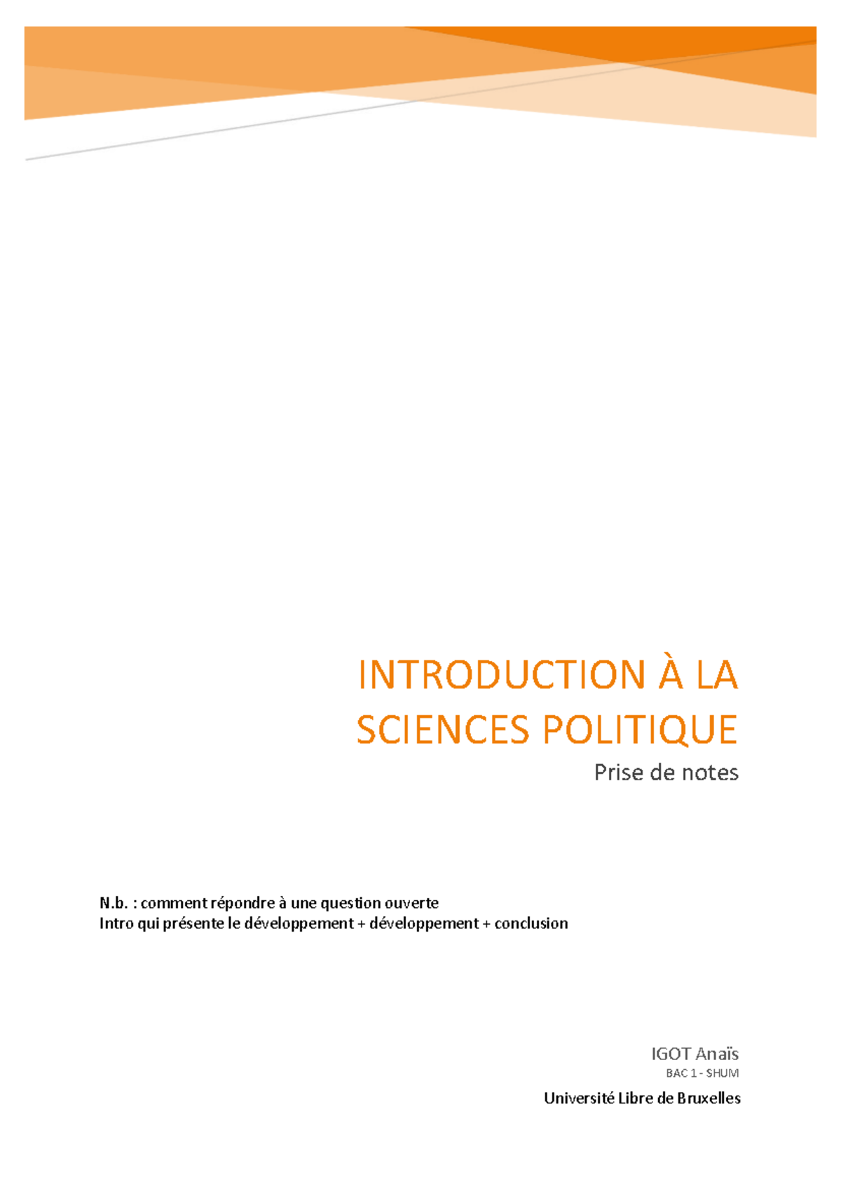 Polid 101: Notes de Cours sur la Science Politique - Chapitre 1 et 2 ...